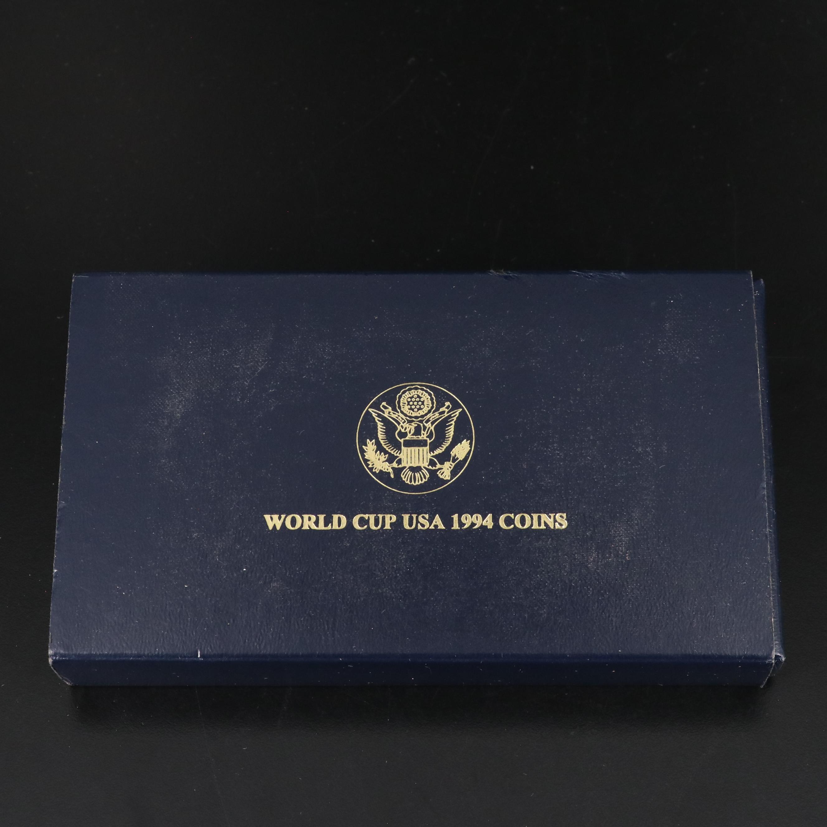 1994 Three Piece World Cup Proof Set with a Five Dollar Gold Coin