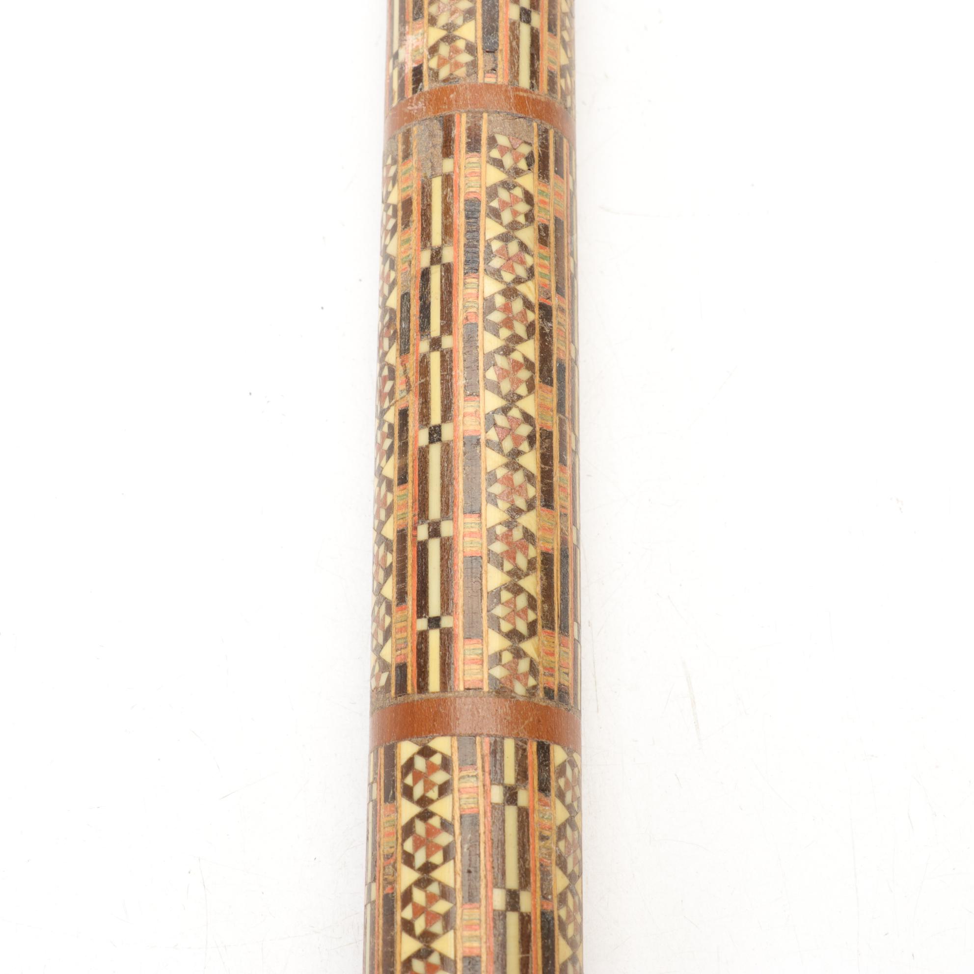 Moroccan Camel Whip with Inlaid Handle, Early to Mid 20th Century