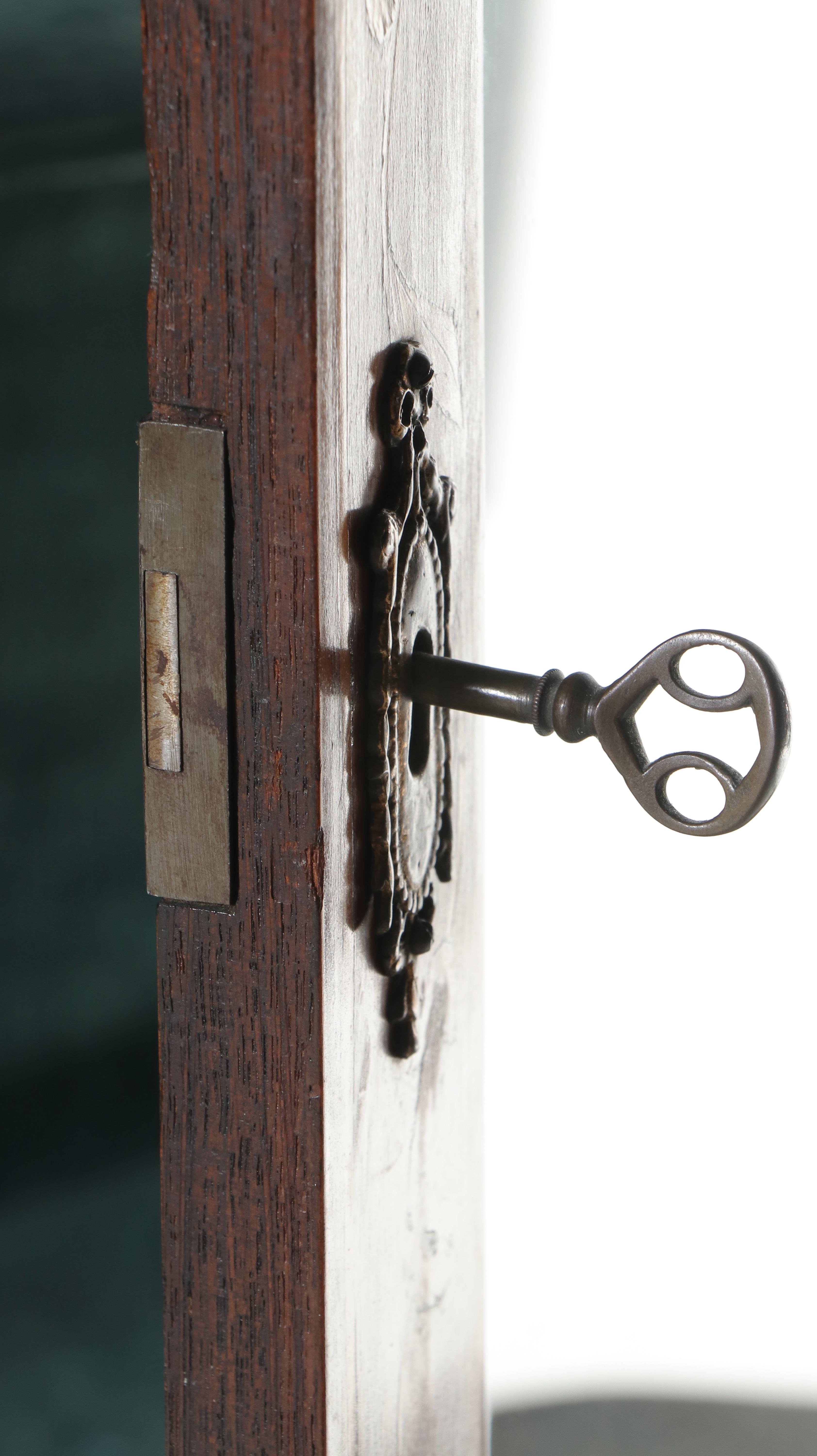 Dutch Baroque Style Walnut and Marquetry Vitrine, Late 19th Century