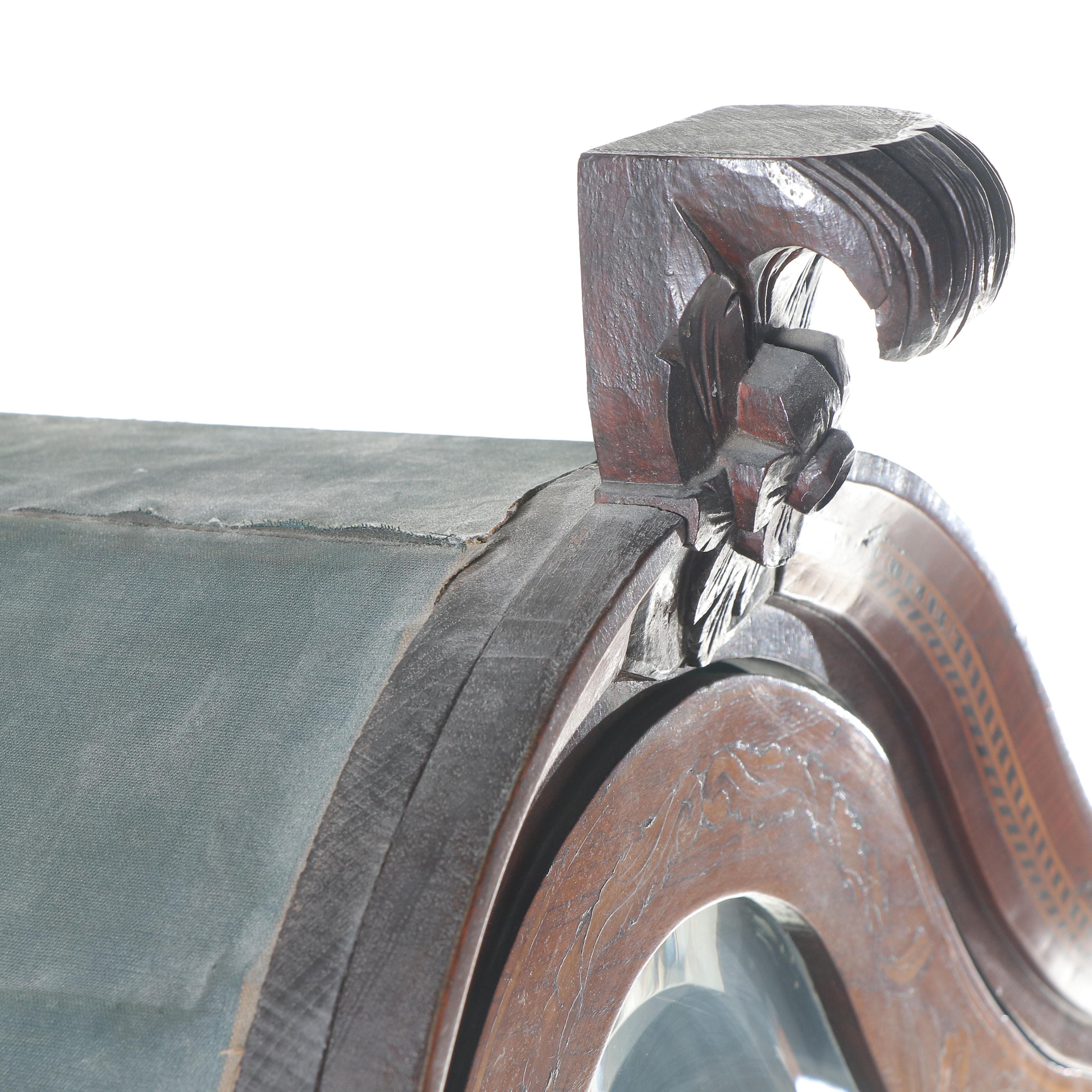 Dutch Baroque Style Walnut and Marquetry Vitrine, Late 19th Century