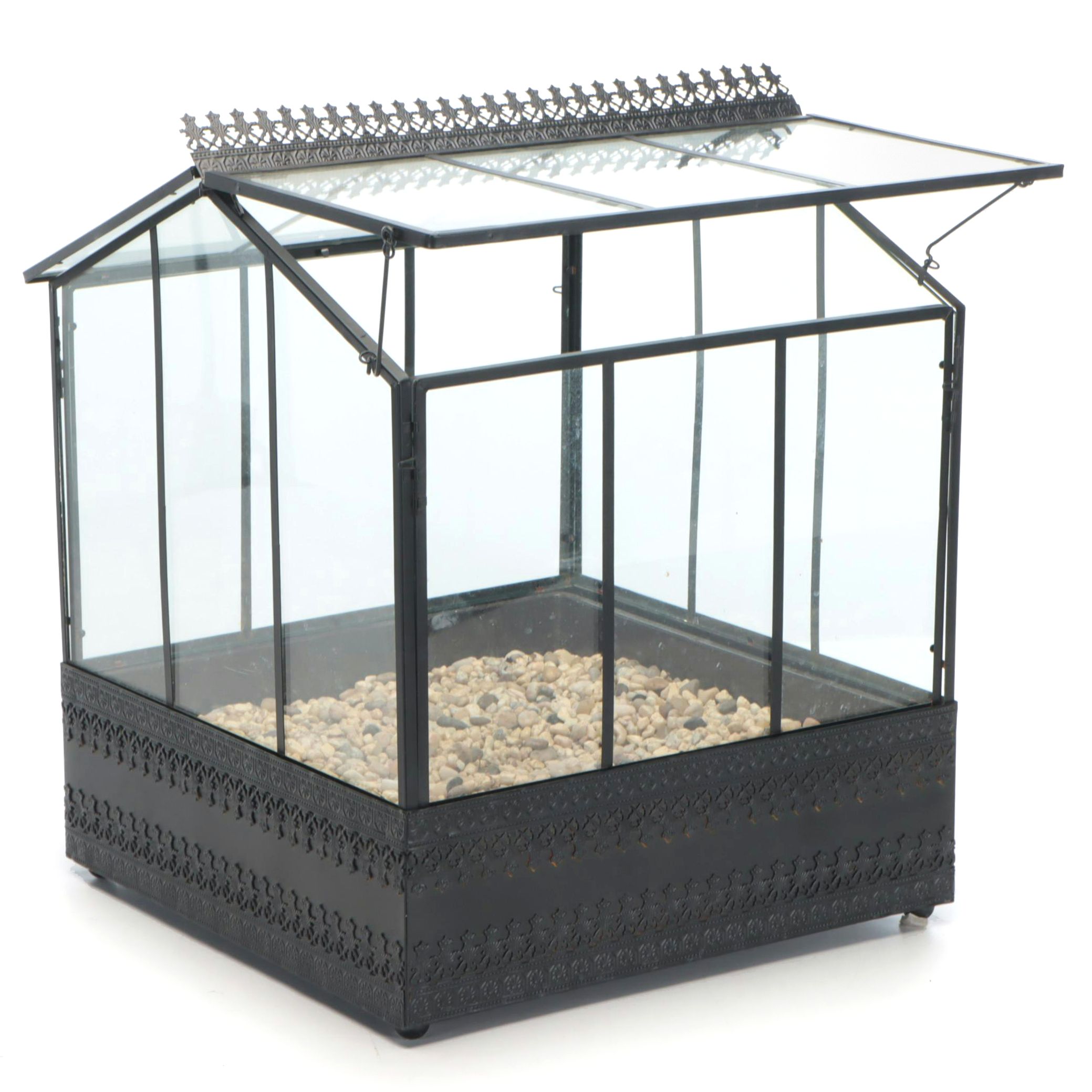 Victorian Style Metal Tabletop Terrarium