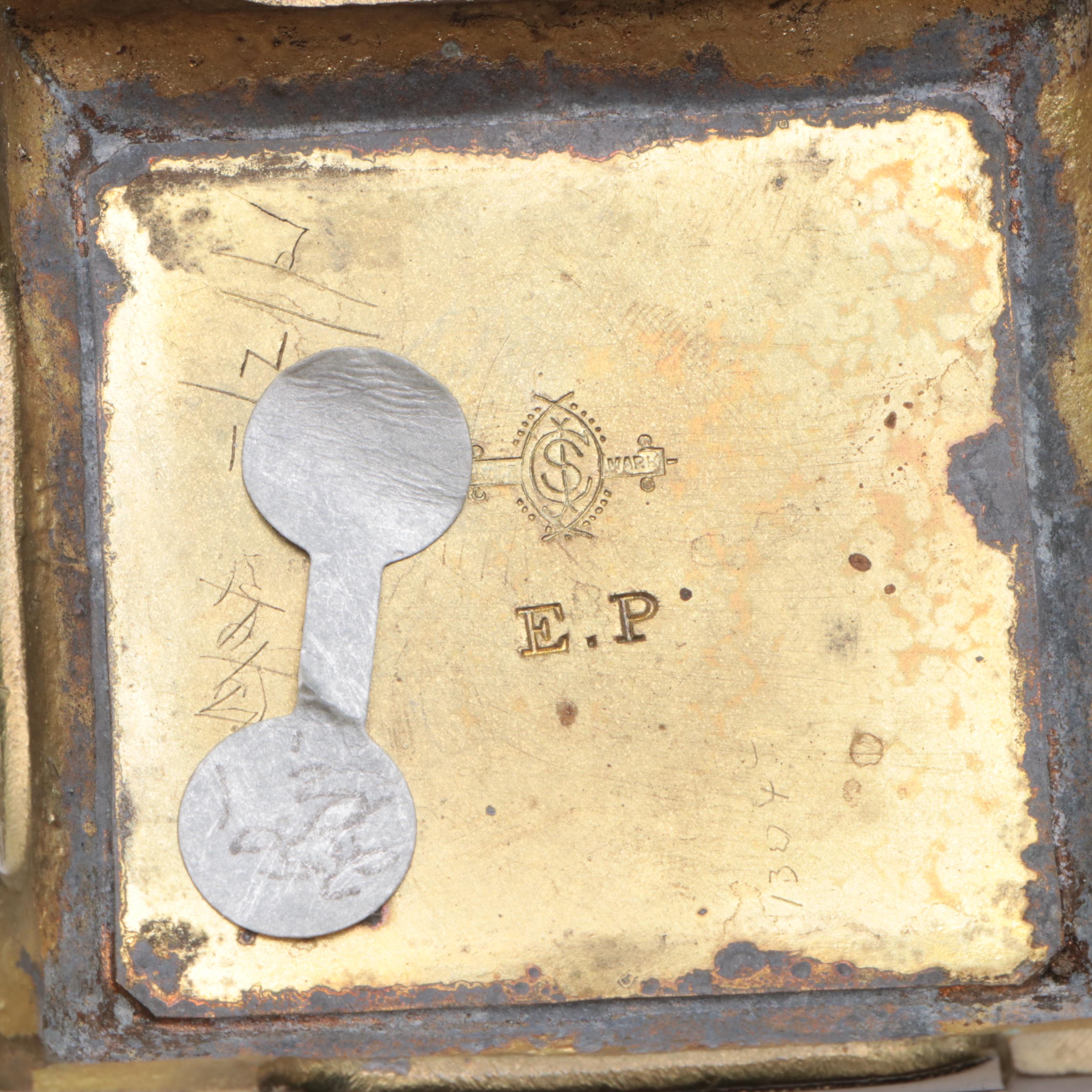 French Empire Style and Italian Openwork Brass Desk Accessories and Bell Pull