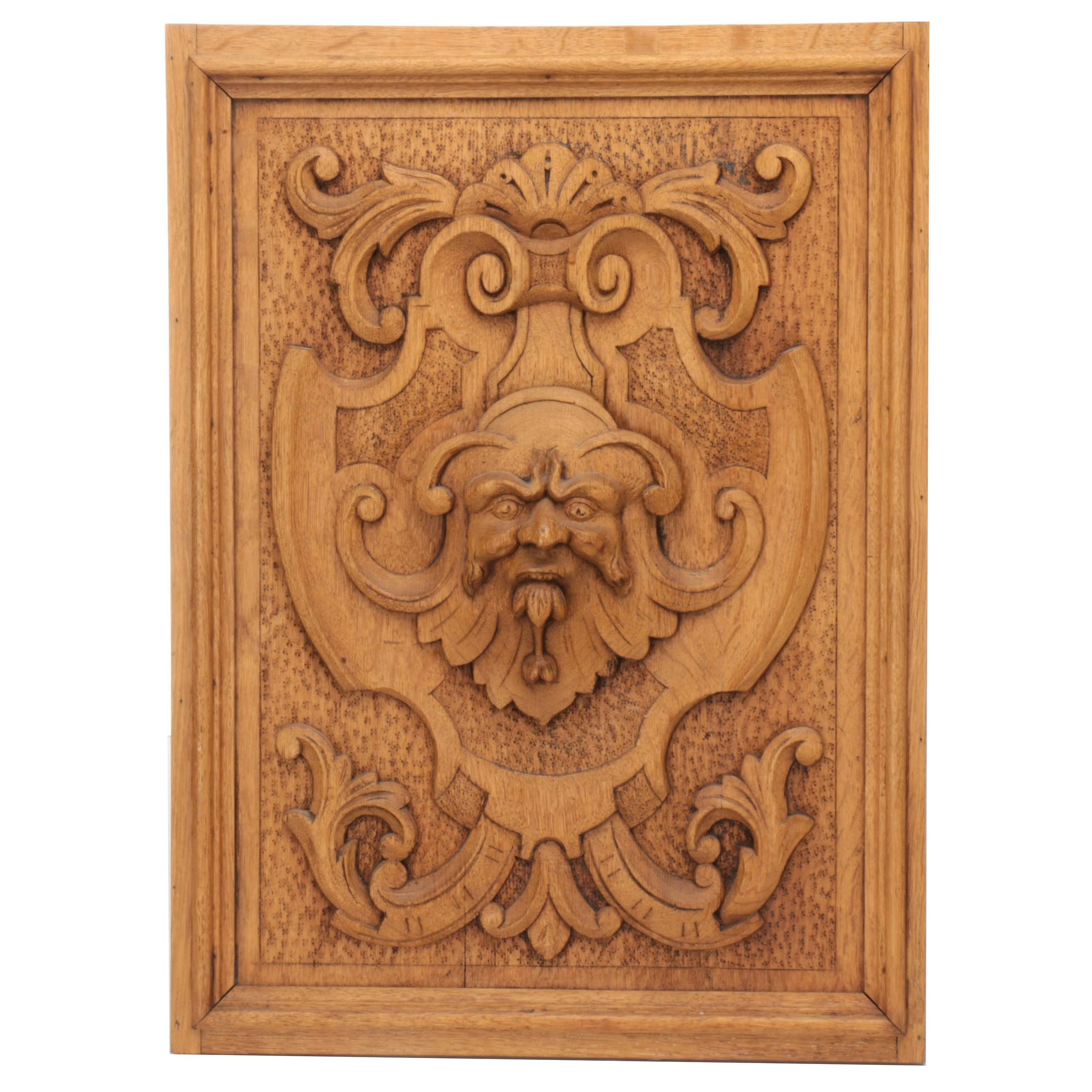 AMC Furniture French Style Walnut Wall Panel