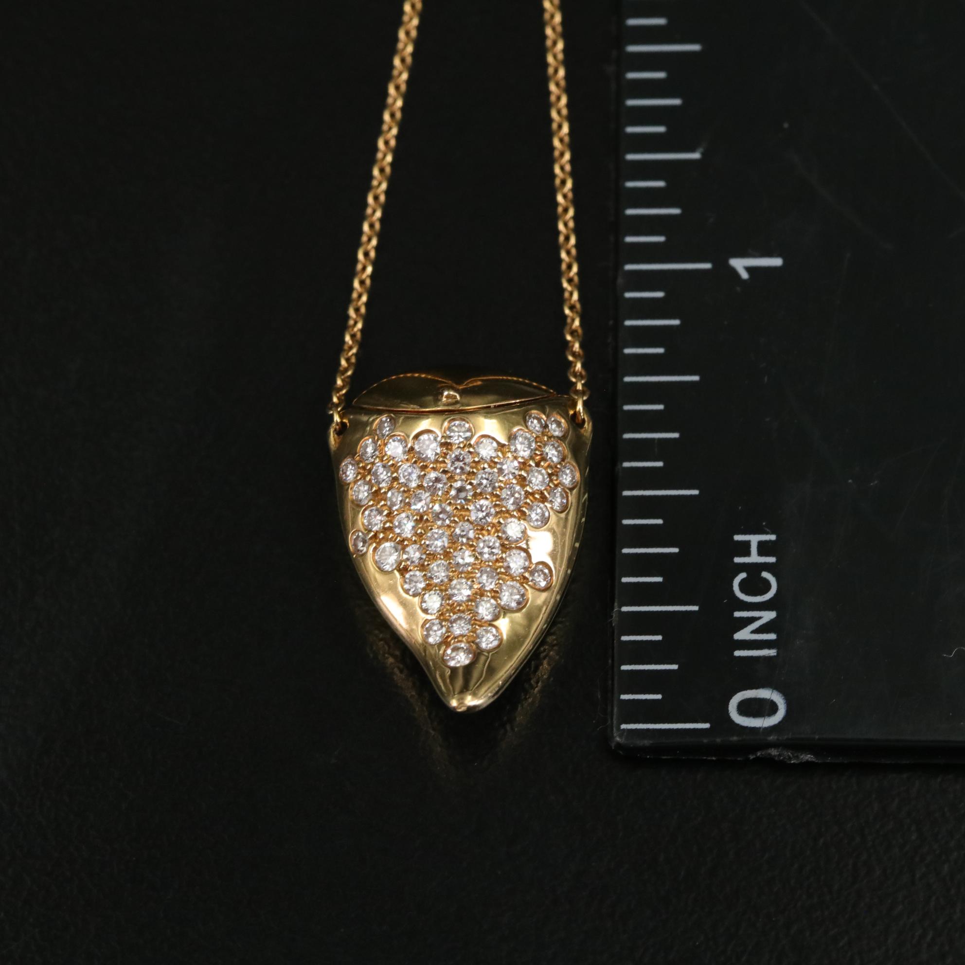 Elsa Peretti for Tiffany & Co. 18K 0.50 CTW Diamond Shark Tooth Bottle Necklace