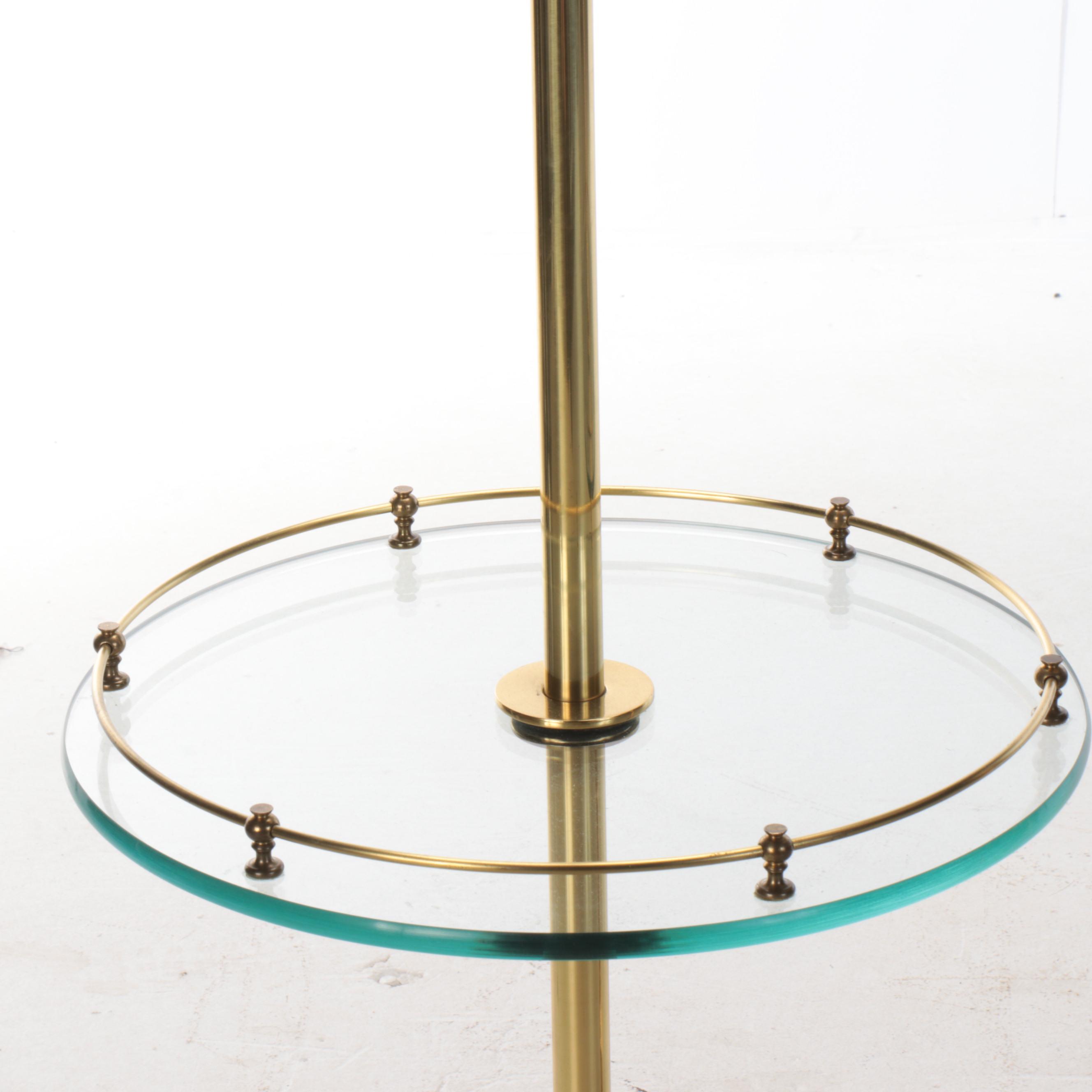 Rembrant Brass Side Table Floor Lamps, Late 20th Century