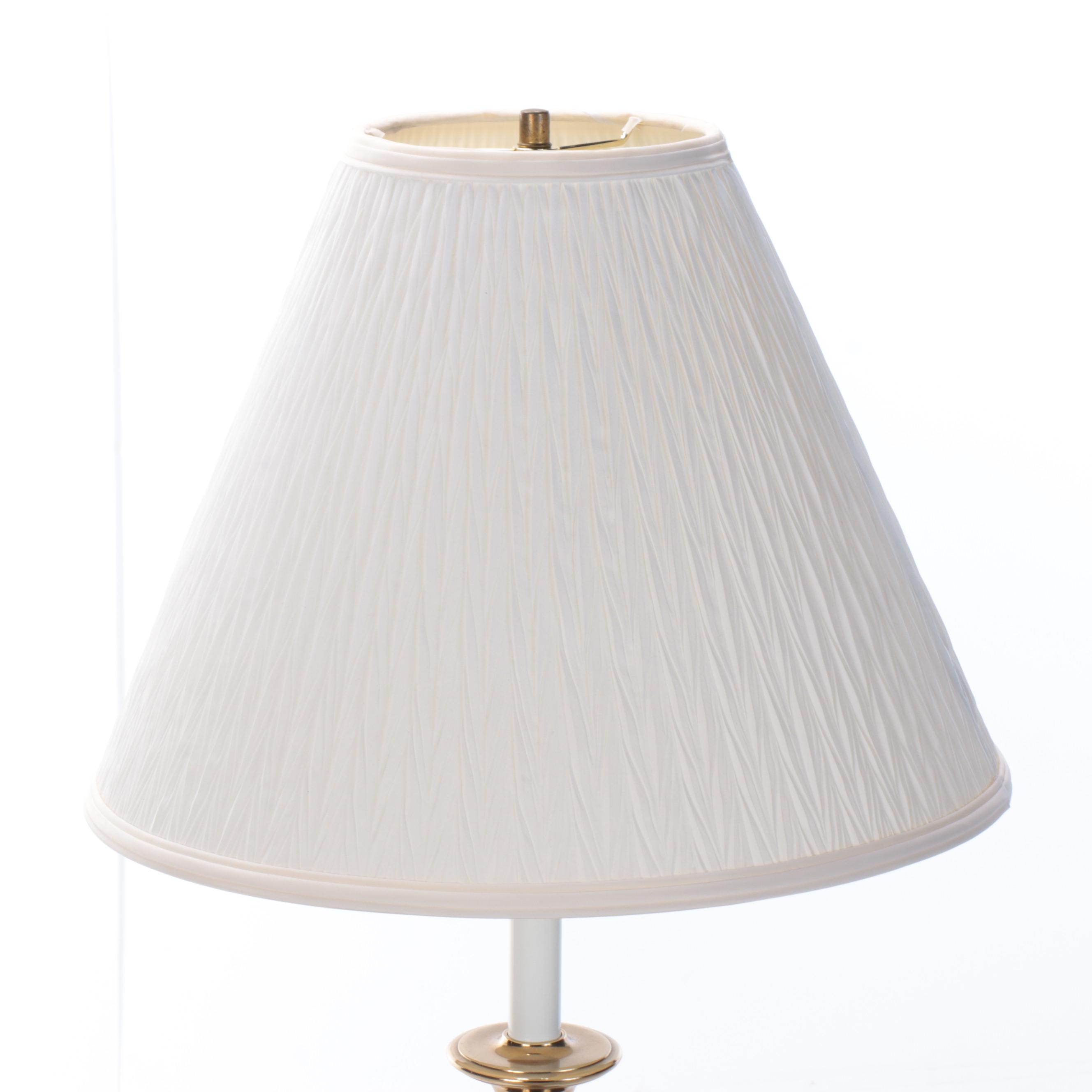 Rembrant Brass Side Table Floor Lamps, Late 20th Century