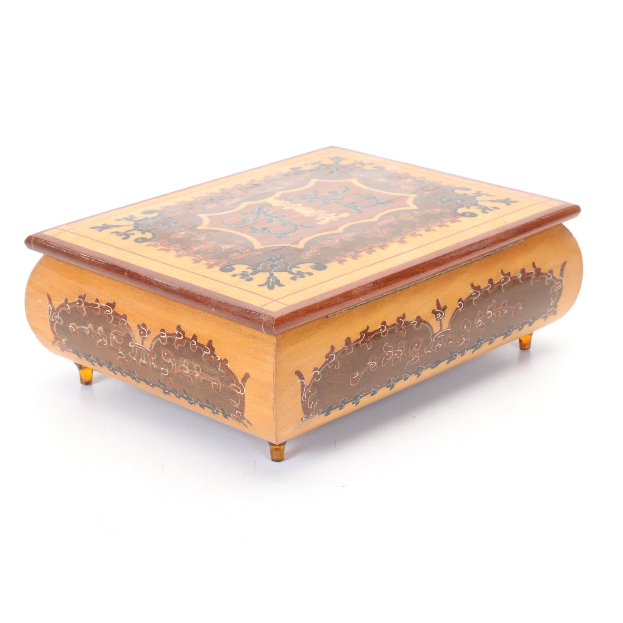 Mapsa Inlaid Music Jewelry Box with Inlaid Box