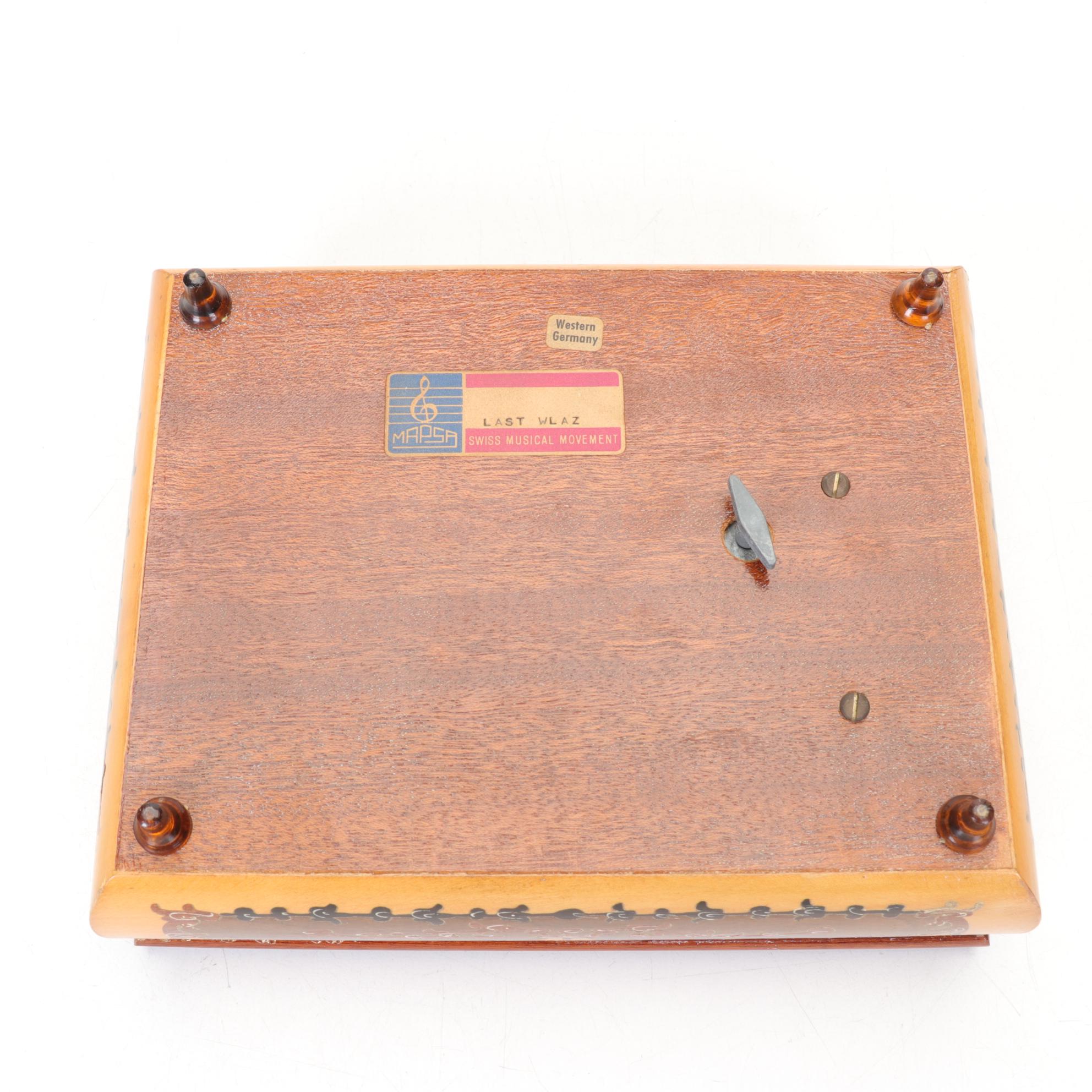 Mapsa Inlaid Music Jewelry Box with Inlaid Box