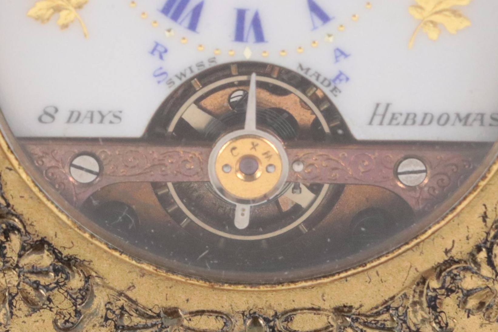 Circle Watch Company "Hebdomas" 8 Day Miniature Carriage Clock, c. 1900
