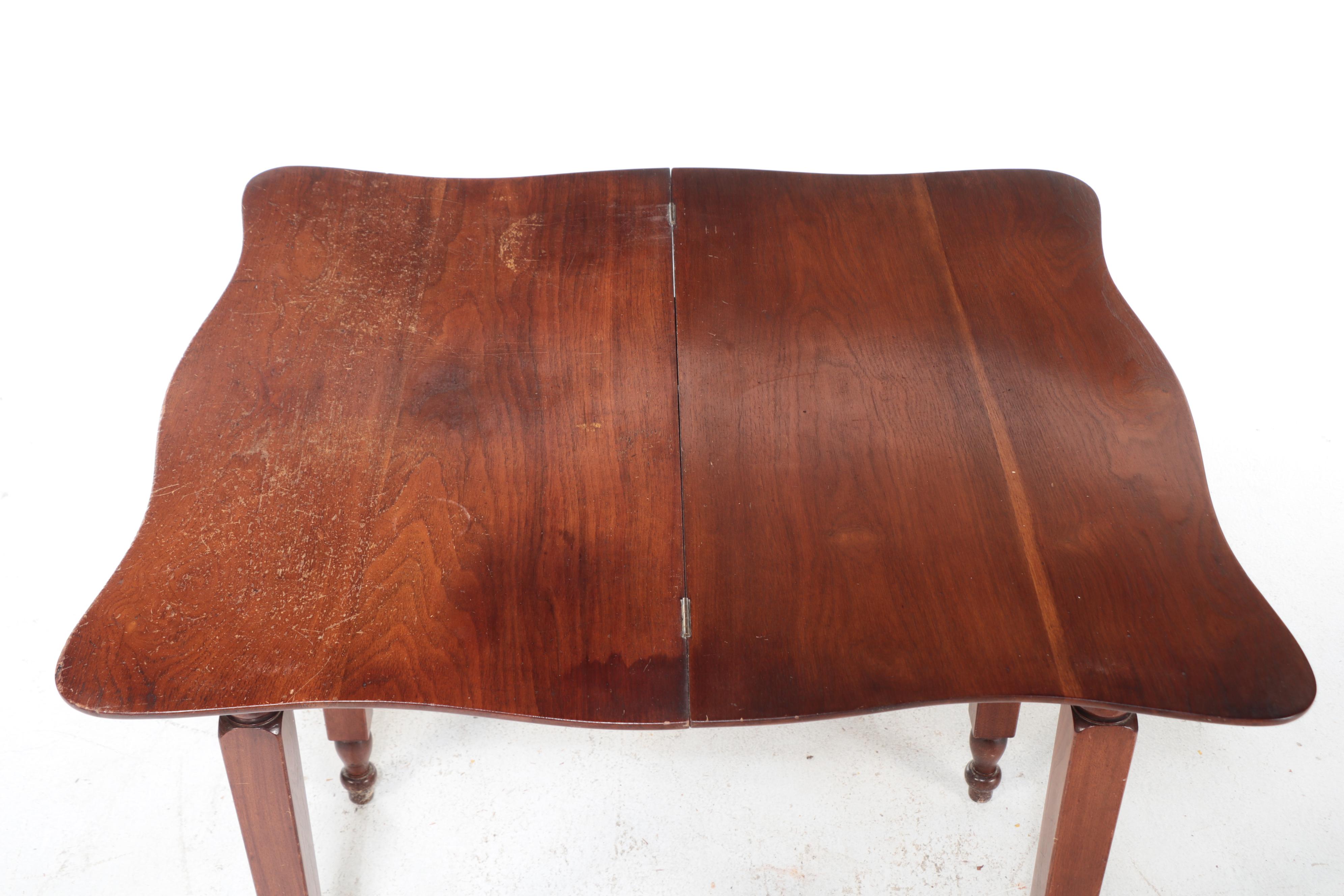 Victorian Walnut Games Table, Mid to Late 19th Century