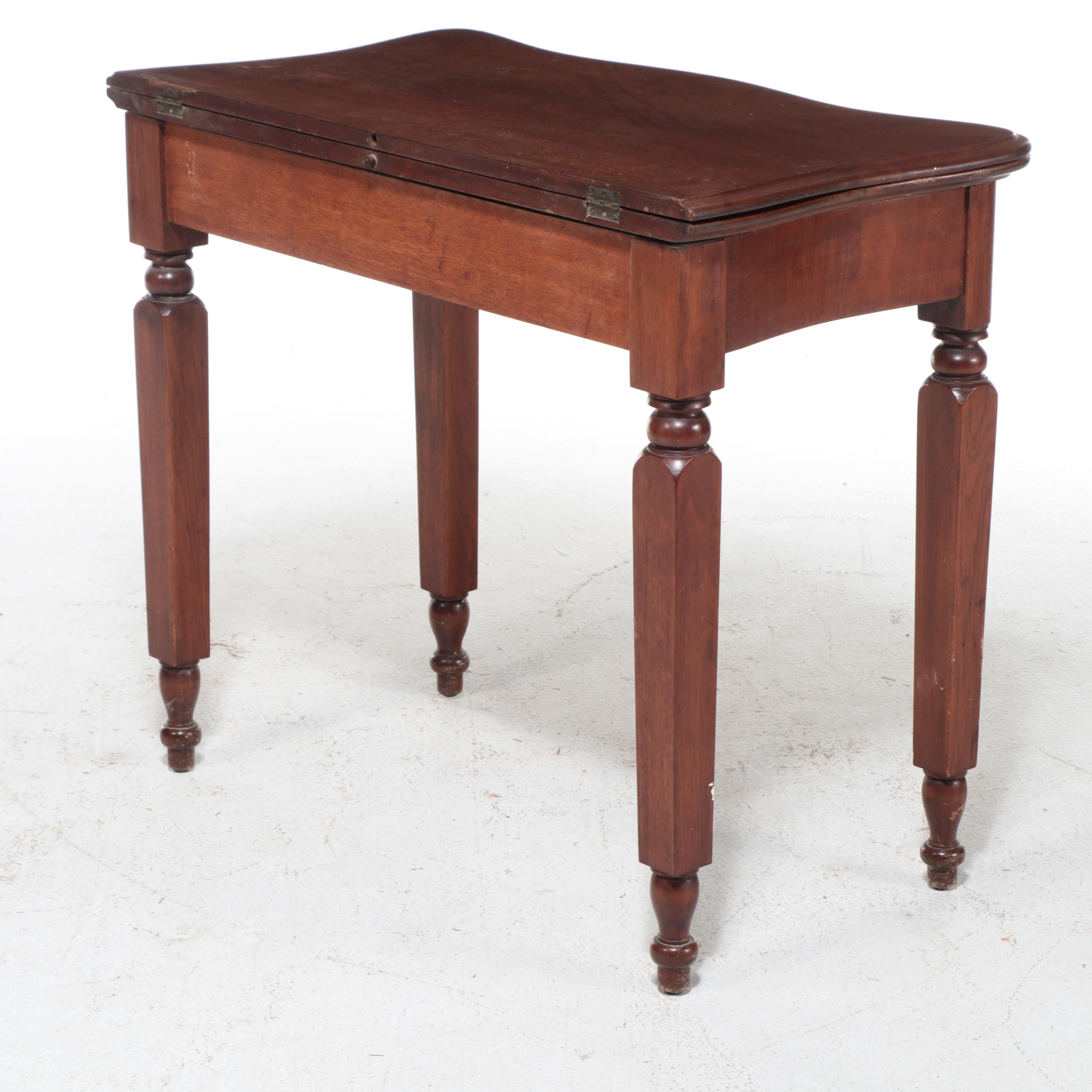 Victorian Walnut Games Table, Mid to Late 19th Century