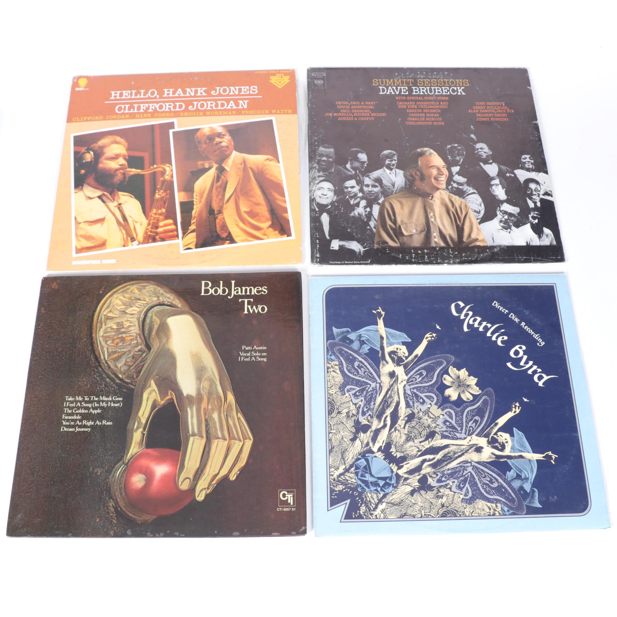Jazz Vinyl Record Collection With Italian Label Retrospectives of Jazz Greats