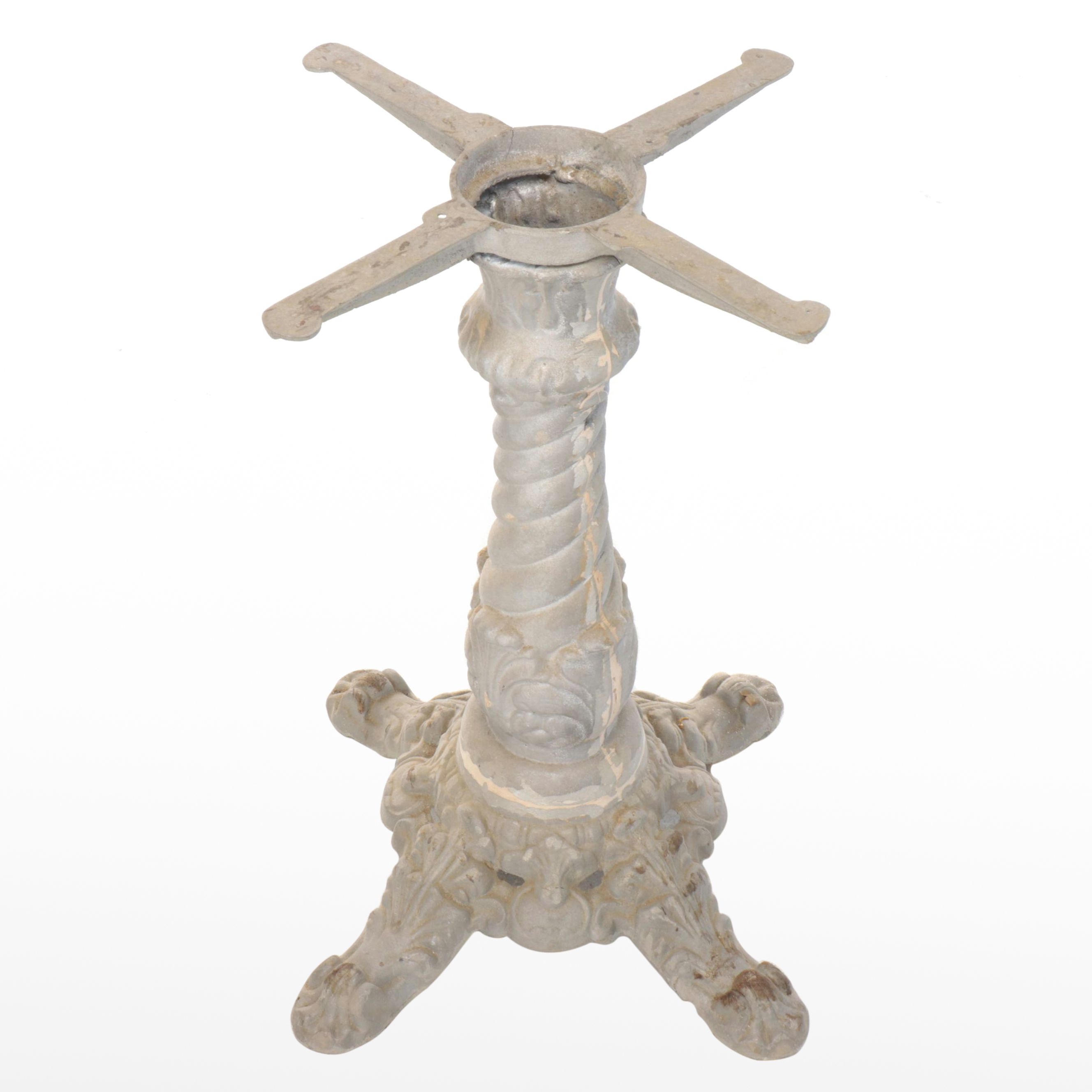 Rococo Style Cast Metal Pedestal Table Base