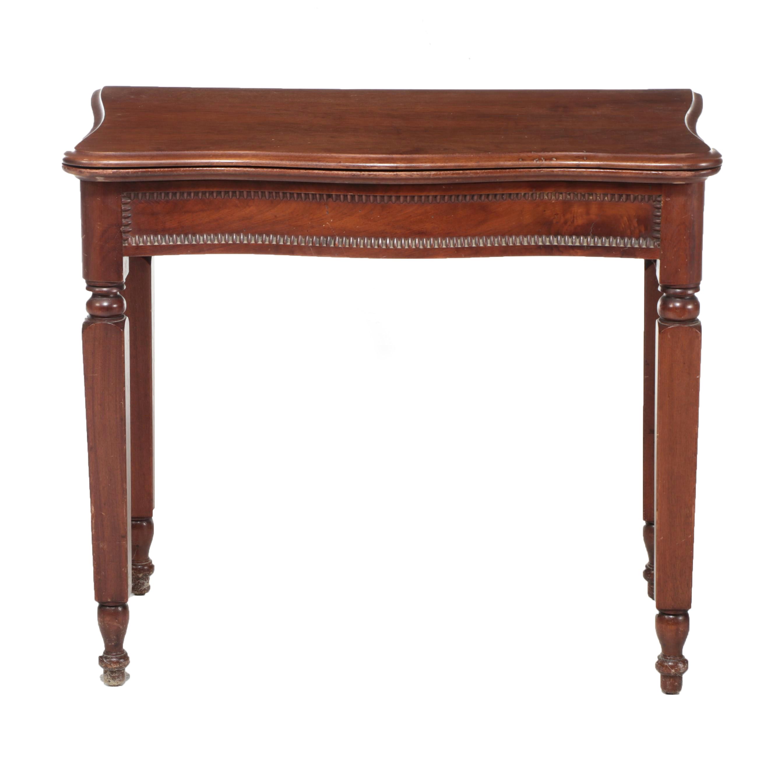 Victorian Walnut Games Table, Mid to Late 19th Century