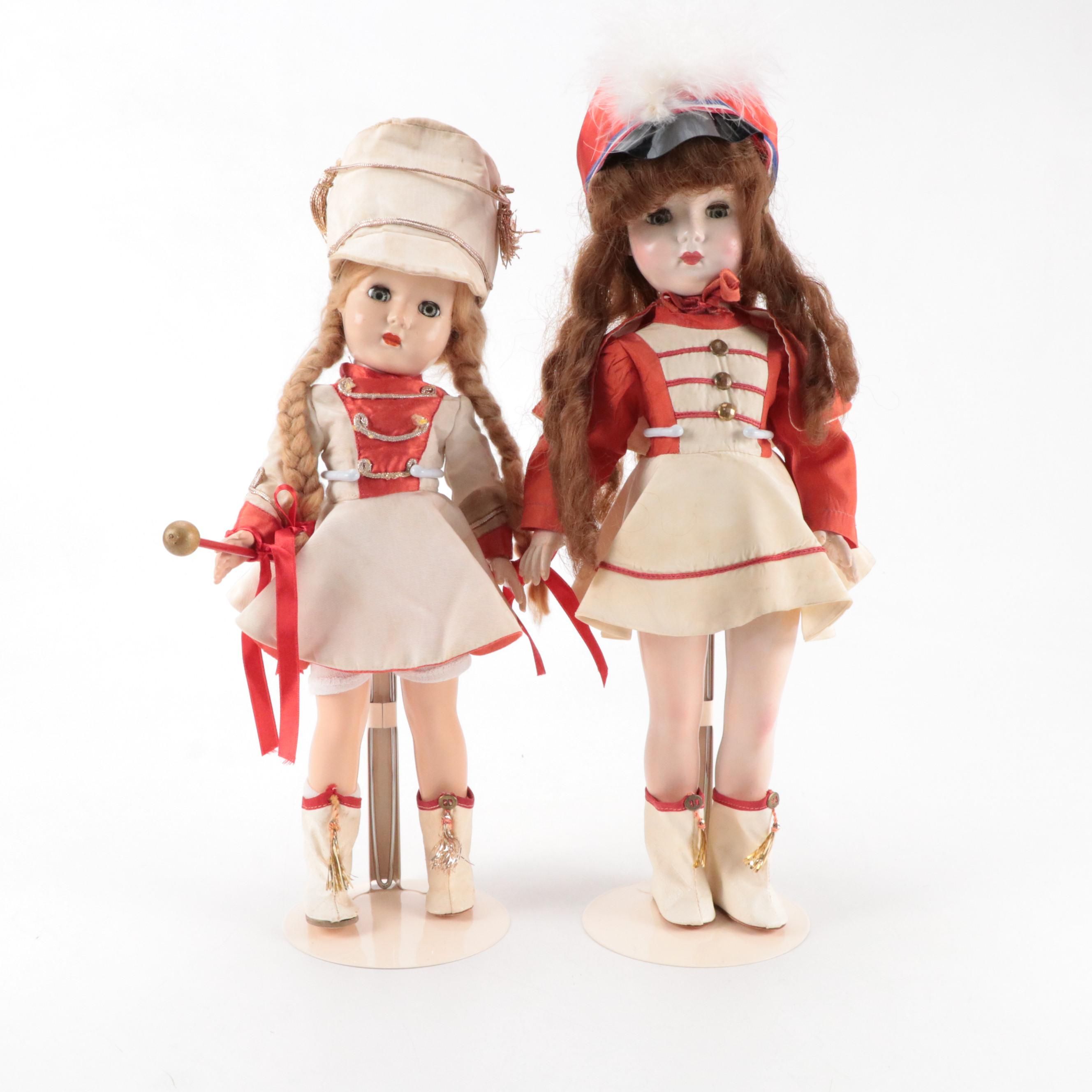 Effanbee "Toni" Majorette Dolls, Mid-20th Century