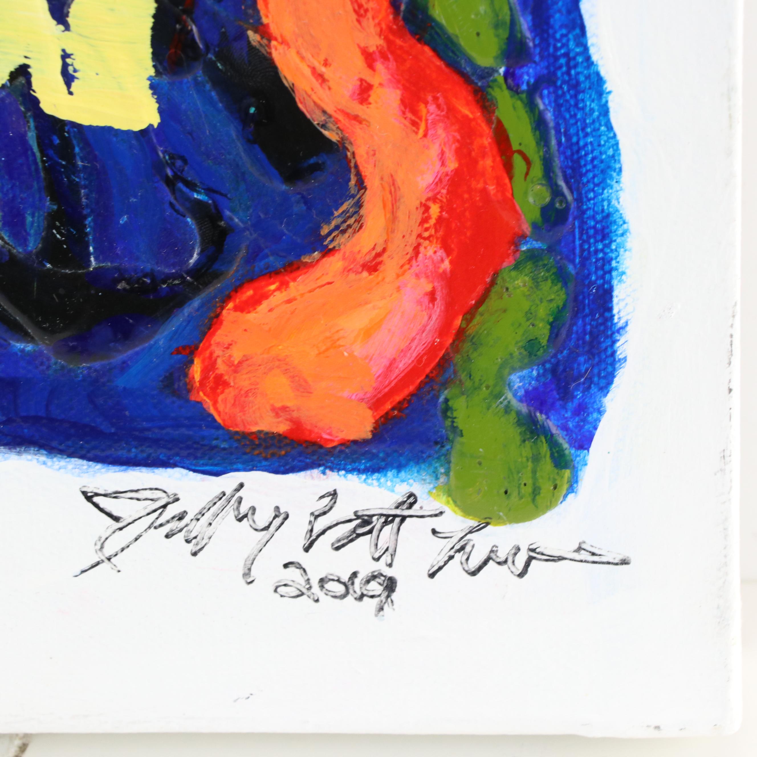 Jeffrey Scott Lewis Abstract Mixed Media Painting, 2019