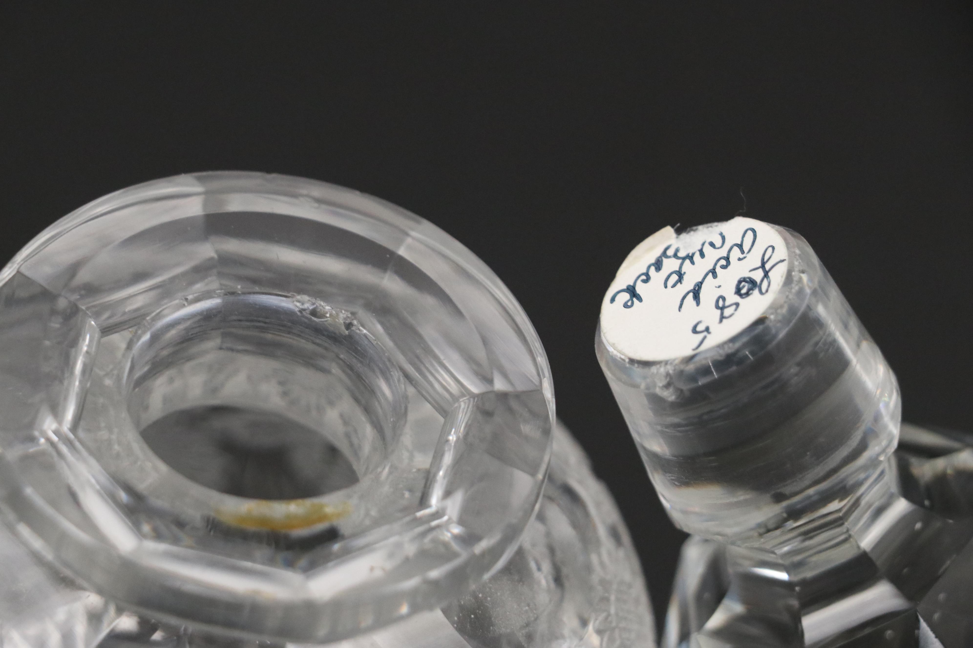 American Brilliant Style Cut Glass Perfume Bottle with More