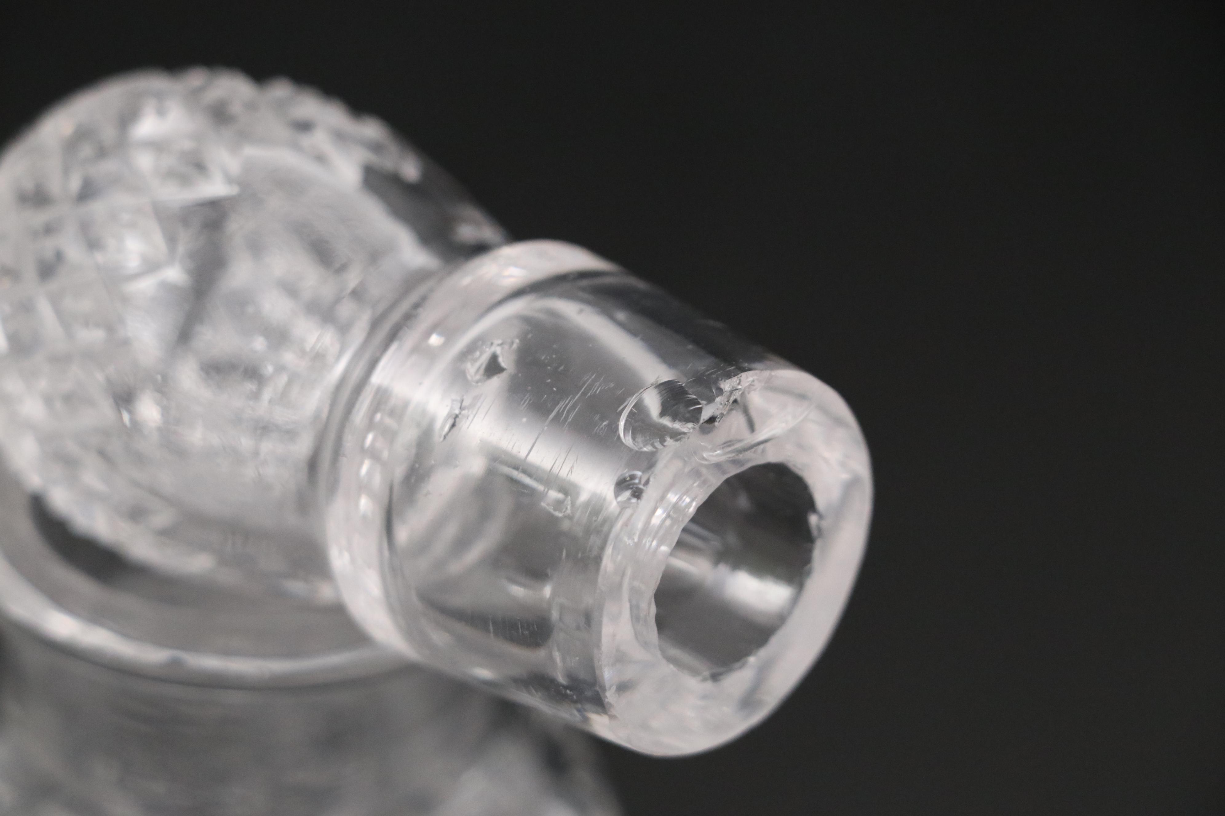 American Brilliant Style Cut Glass Perfume Bottle with More