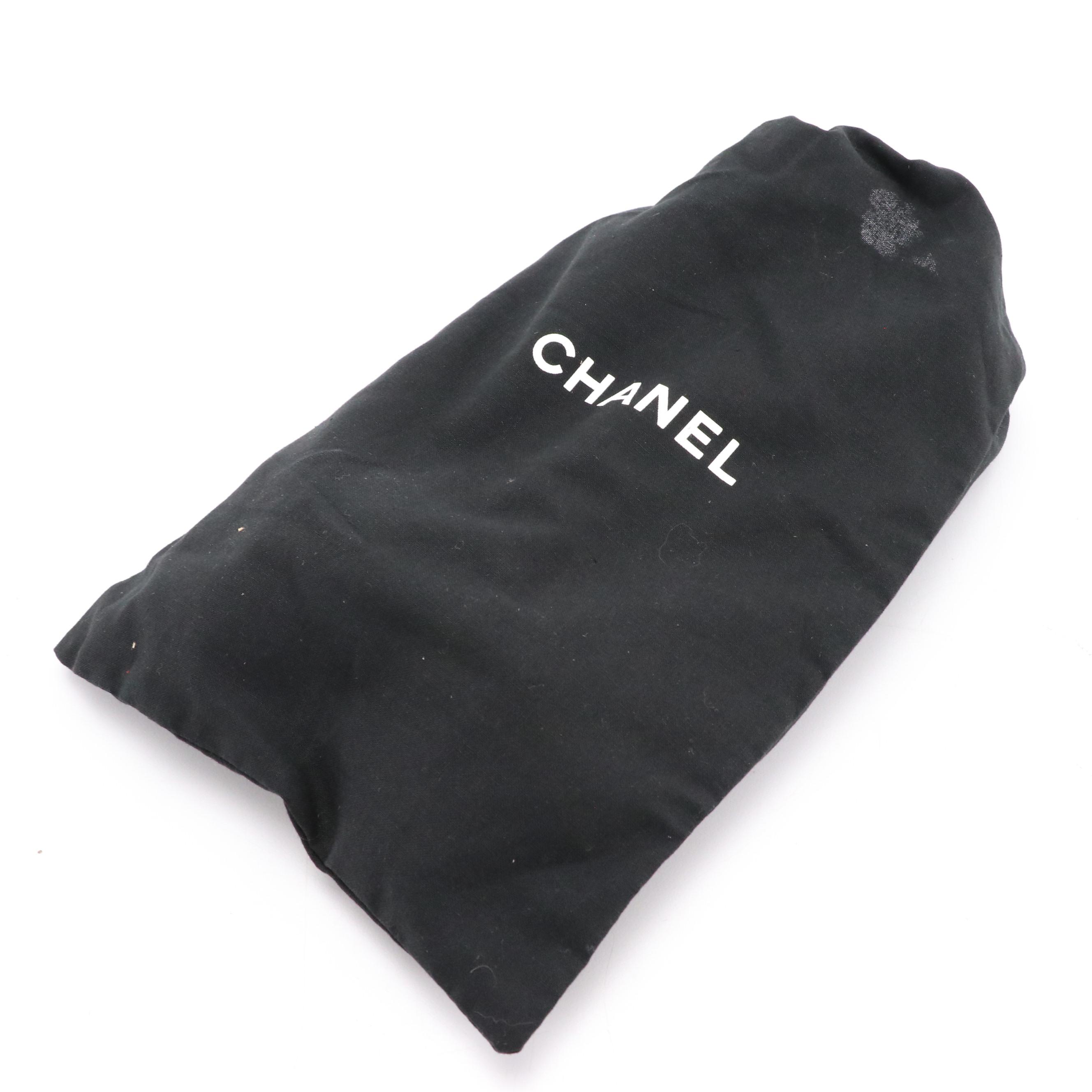 Chanel Cap Toe Bow Ballet Flats in Black and Metallic Gold Leather