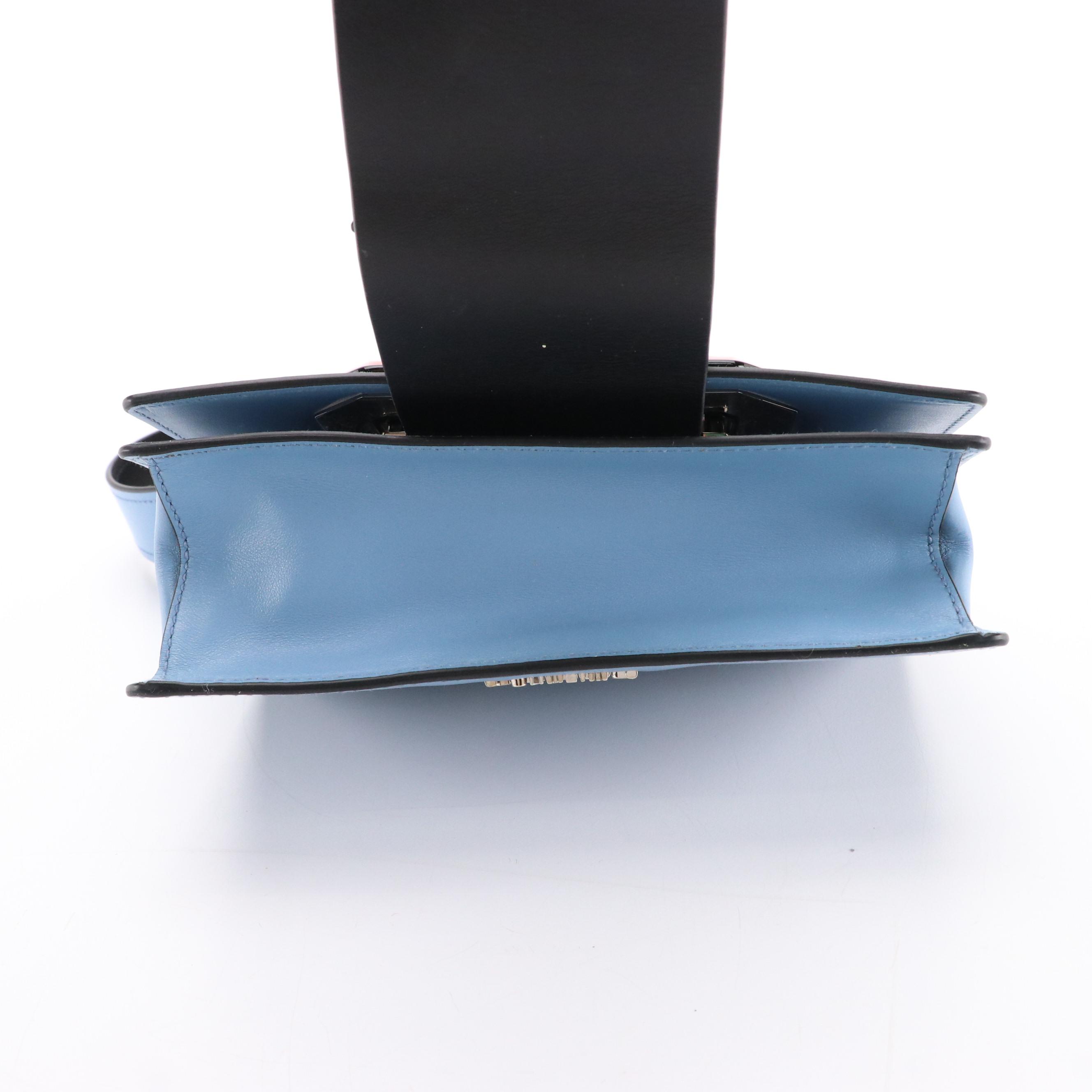 Prada Ribbon Shoulder Bag in Astrale City Calfskin and Rosa Plexiglass