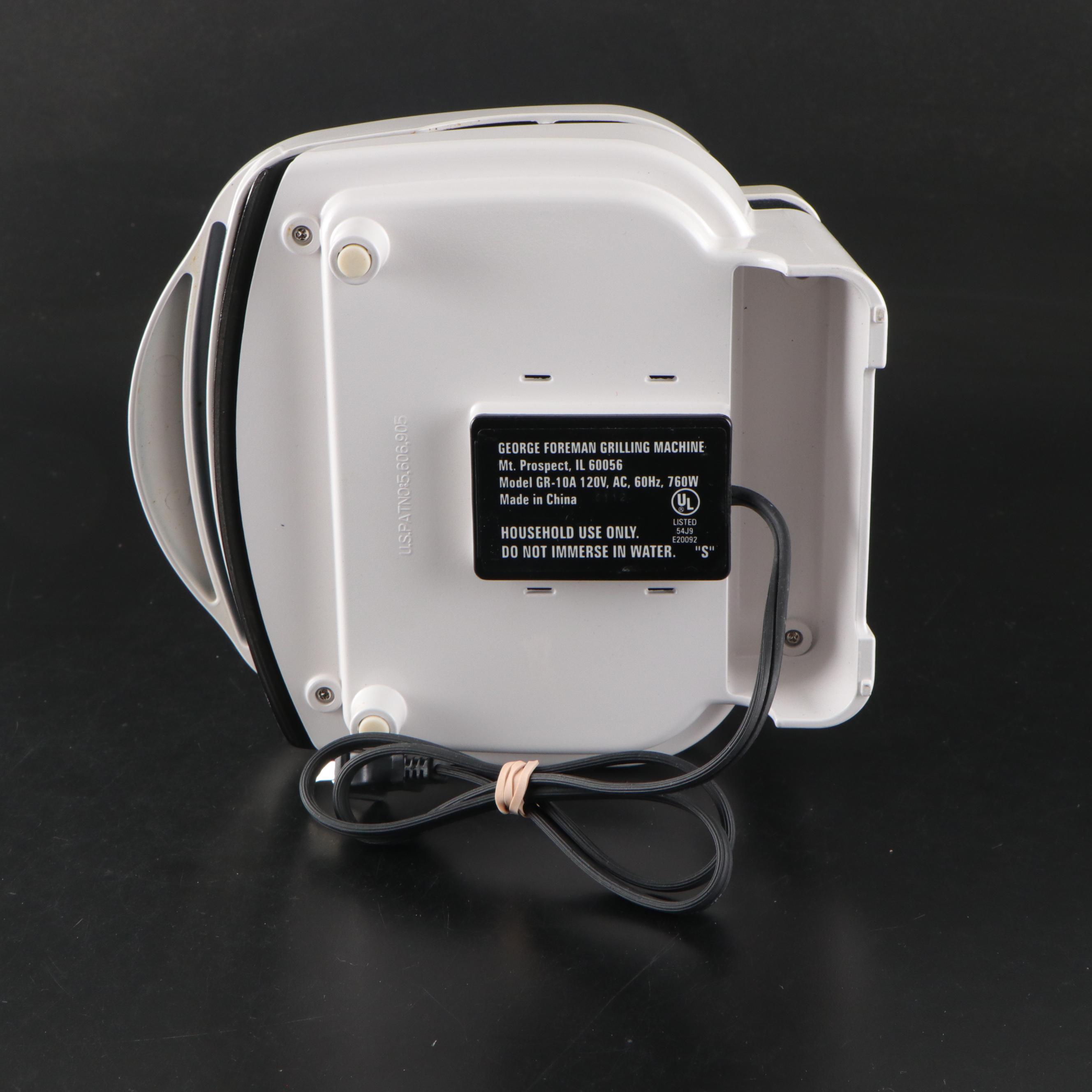 George Foreman Model GR-10A  Indoor Grill