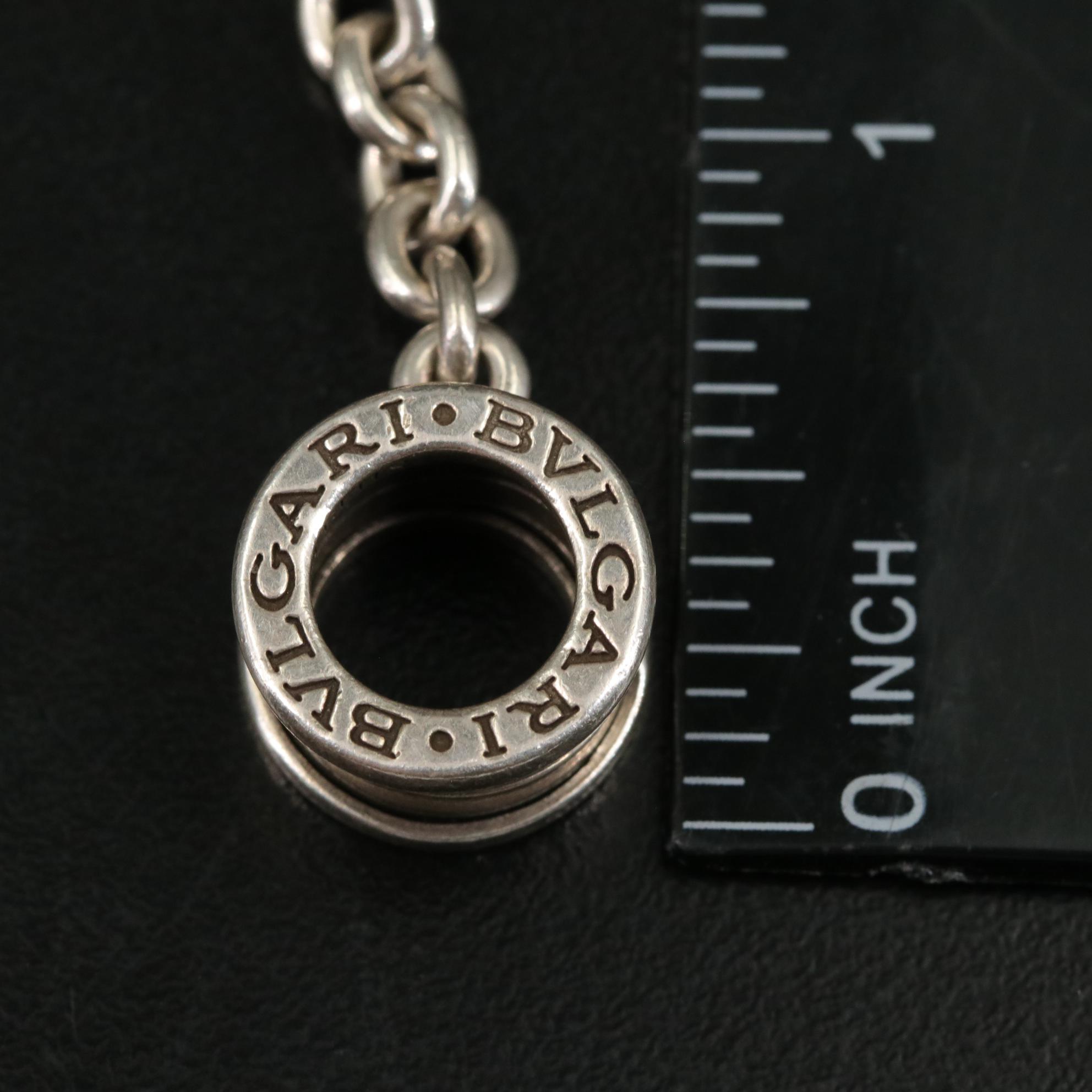 BVLGARI Sterling B.Zero1 Chain Link Charm Bracelet