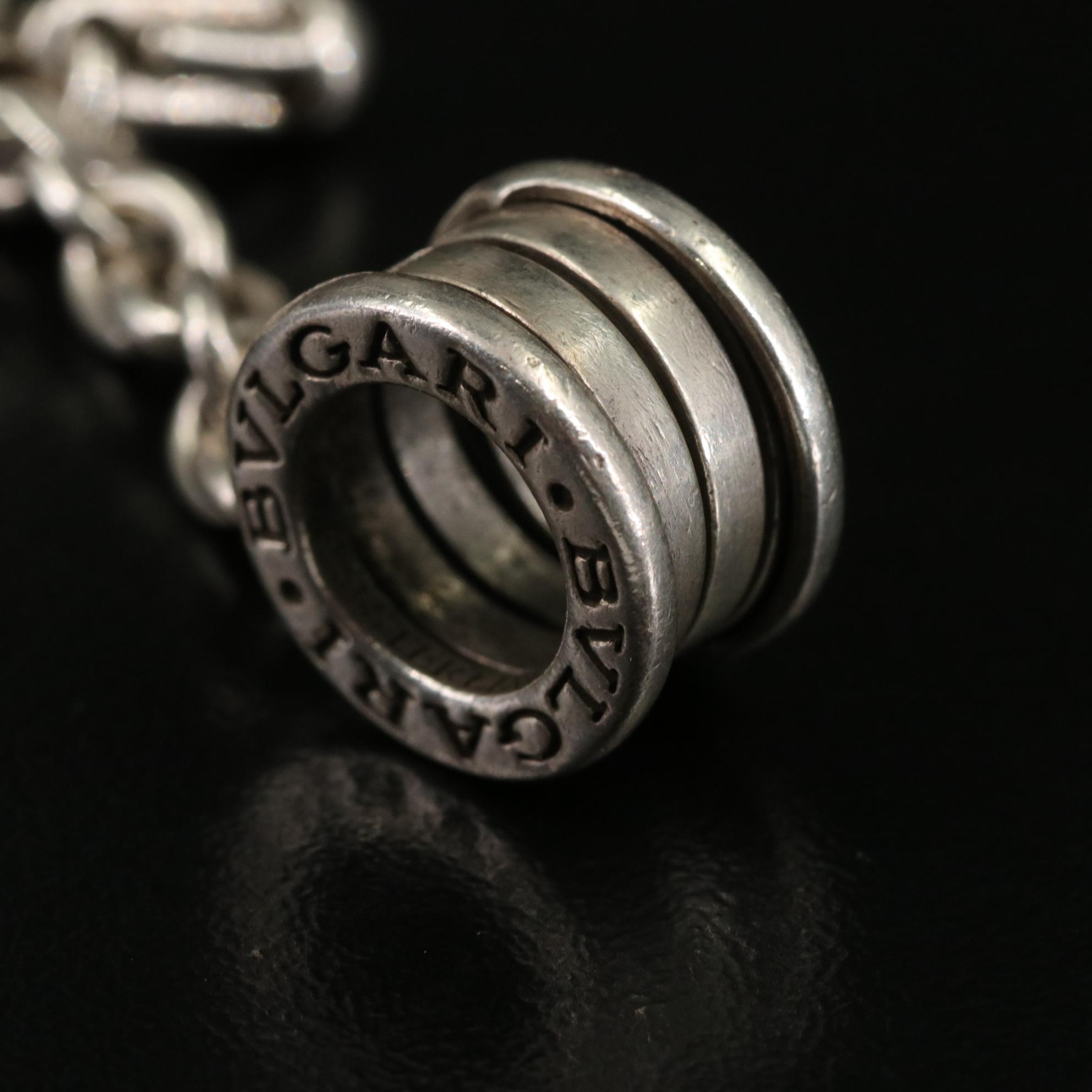 BVLGARI Sterling B.Zero1 Chain Link Charm Bracelet