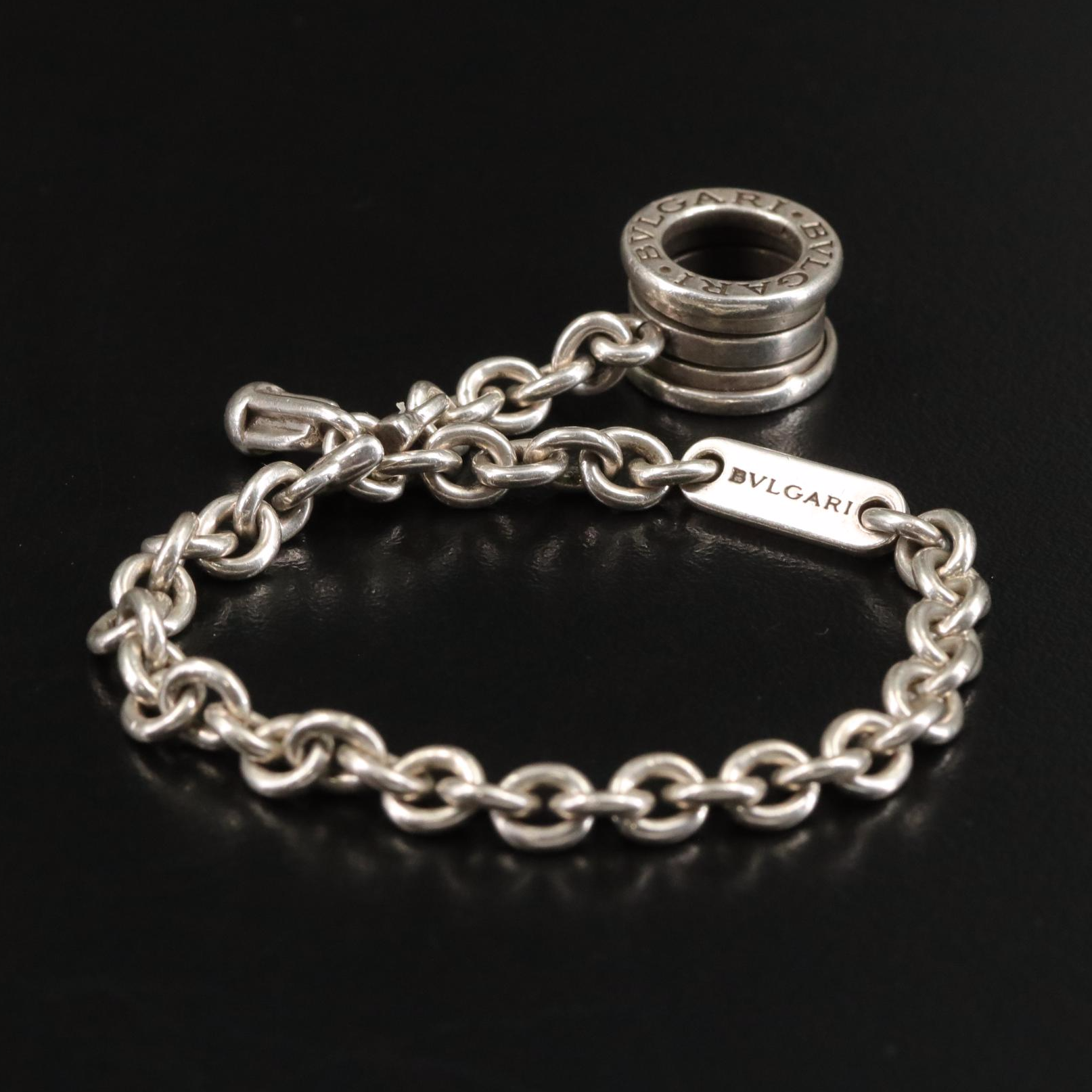 BVLGARI Sterling B.Zero1 Chain Link Charm Bracelet