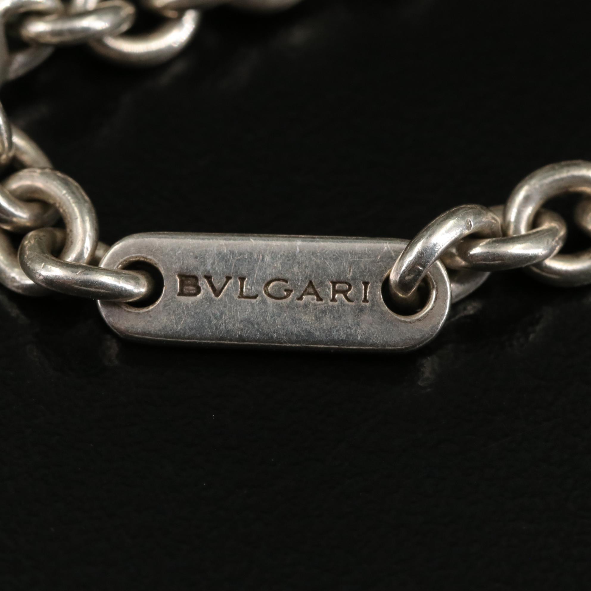 BVLGARI Sterling B.Zero1 Chain Link Charm Bracelet
