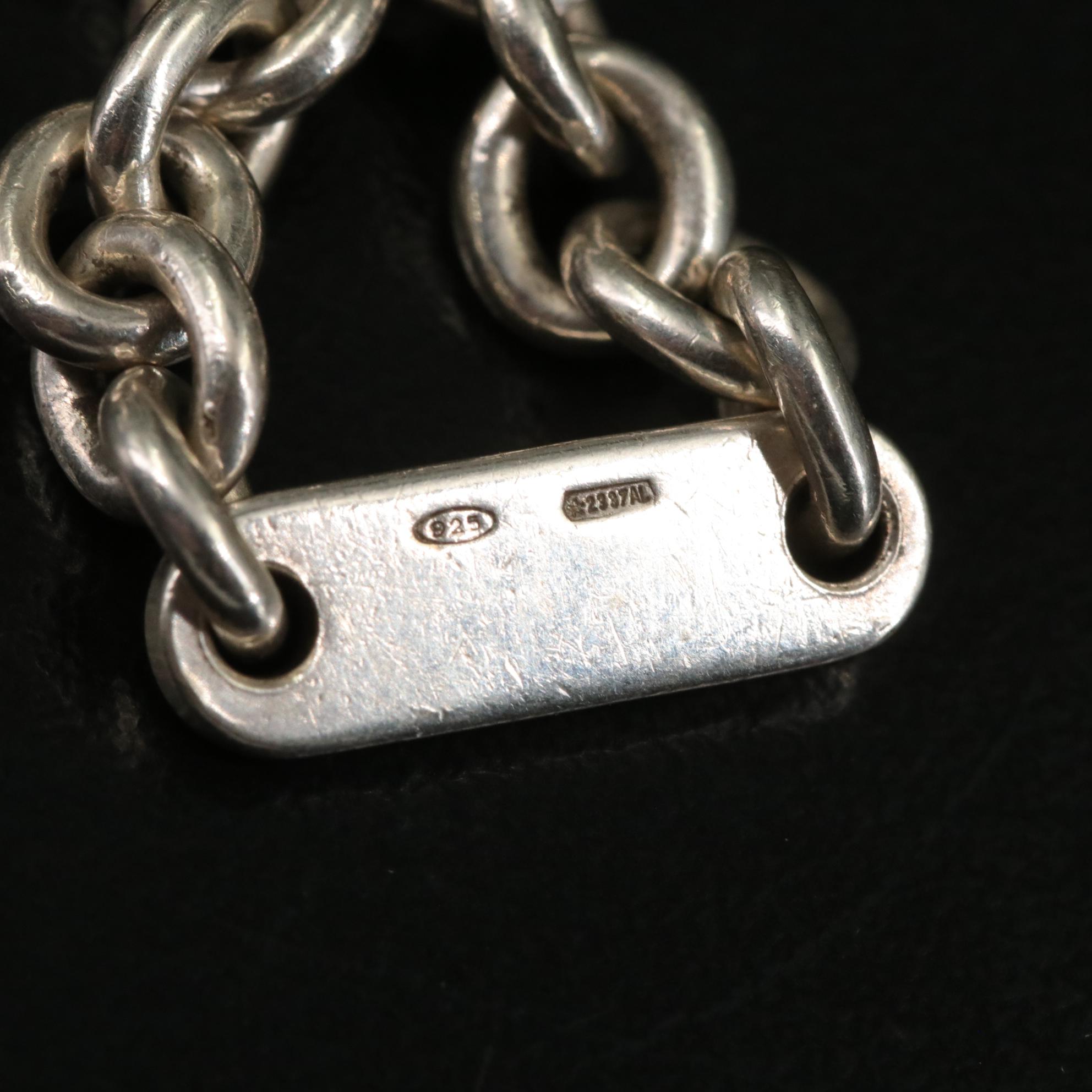 BVLGARI Sterling B.Zero1 Chain Link Charm Bracelet