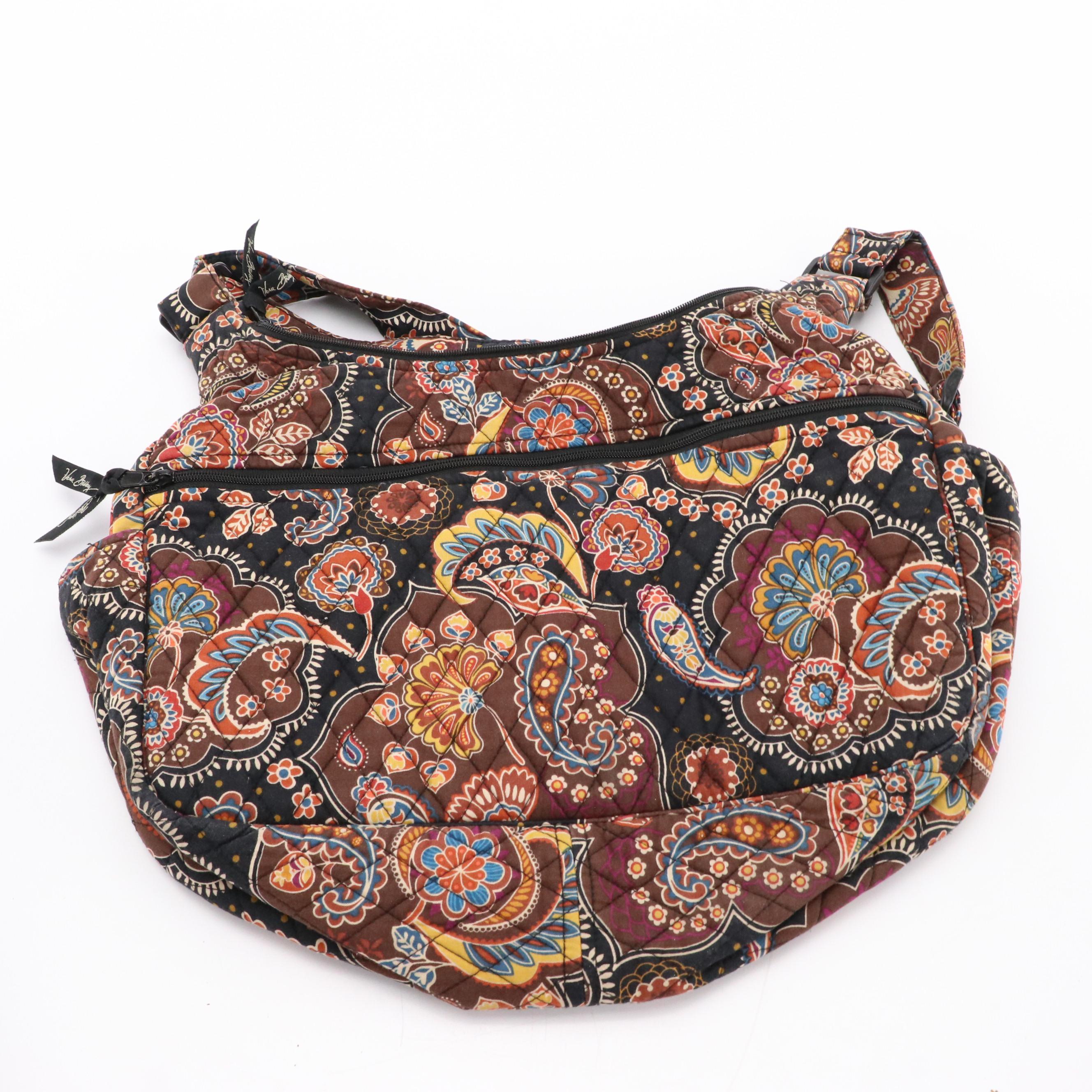 Vera Bradley Cargo Sling and Saddle Up Shoulder Bags in Printed Quilted Cotton