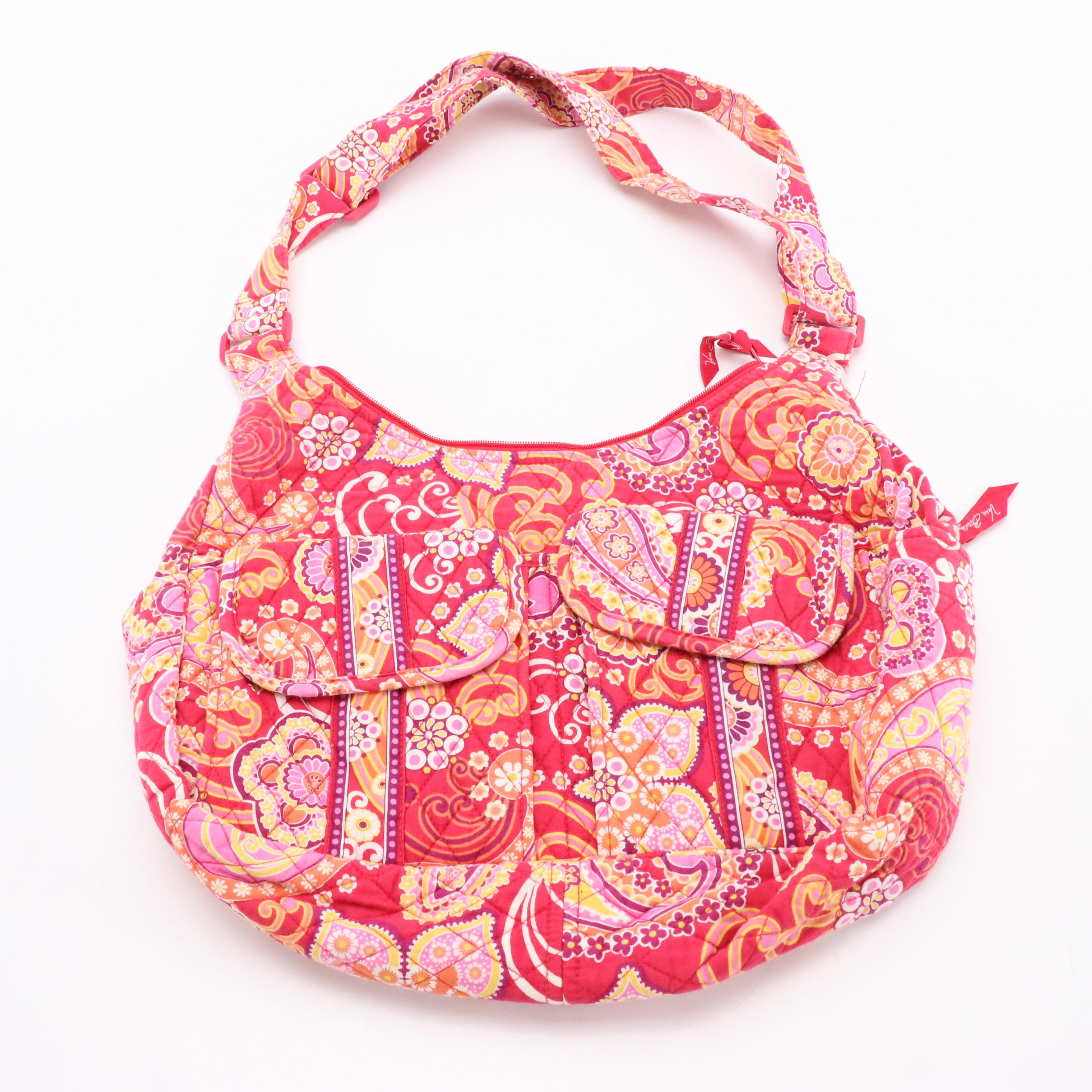 Vera Bradley Cargo Sling and Saddle Up Shoulder Bags in Printed Quilted Cotton