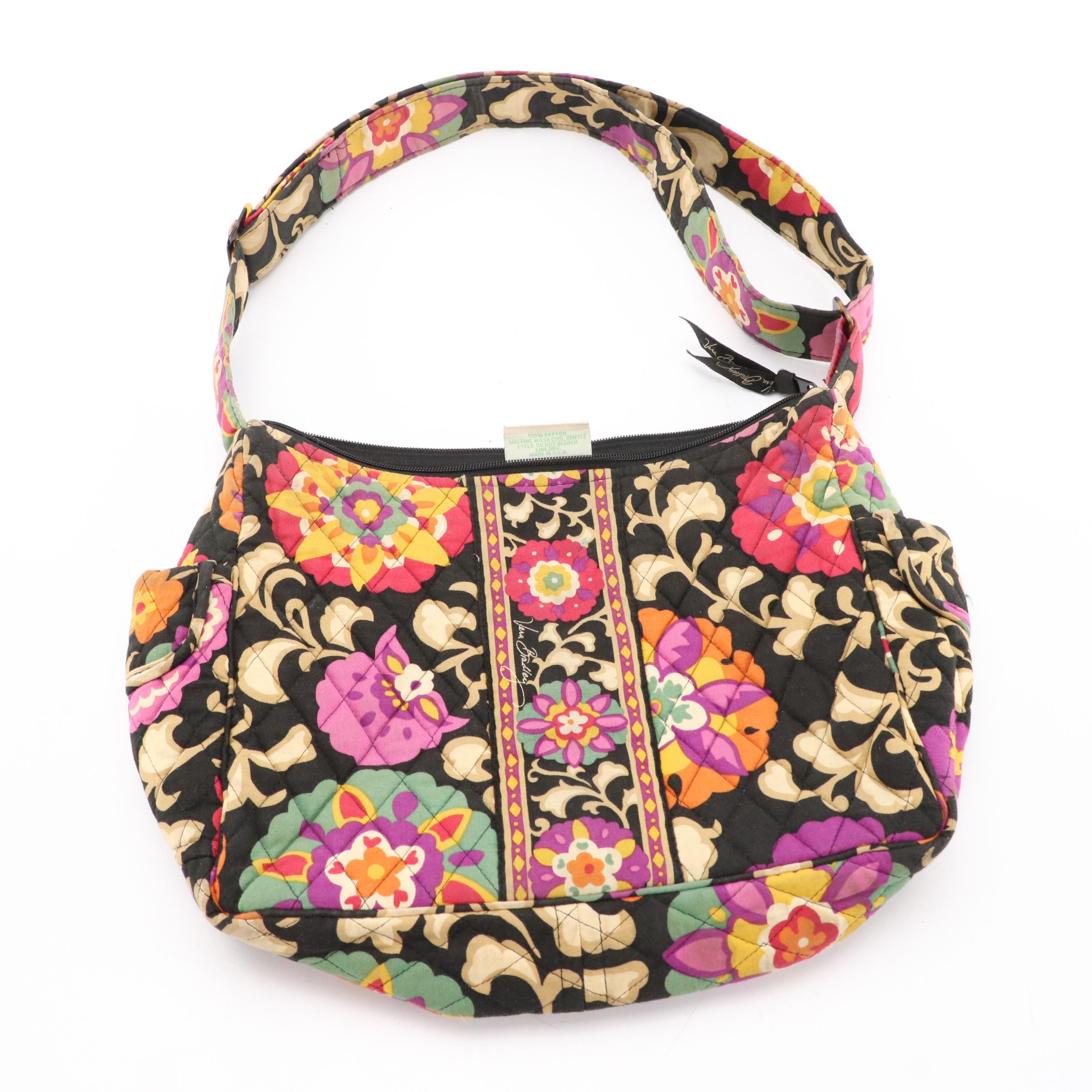 Vera Bradley Cargo Sling and Saddle Up Shoulder Bags in Printed Quilted Cotton
