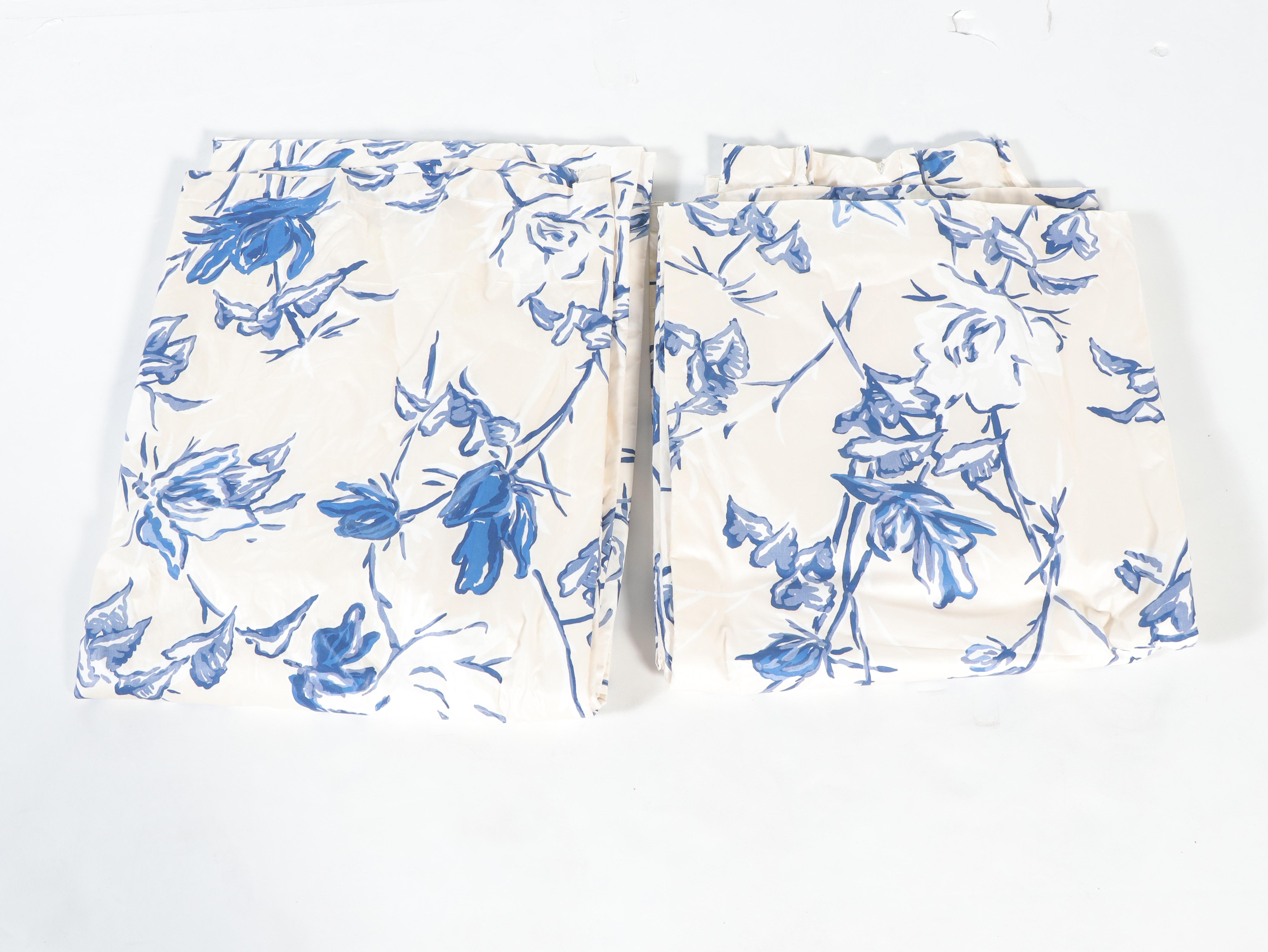 Custom-Upholstered Easy Armchair Plus Pair of Matching Curtain Panels