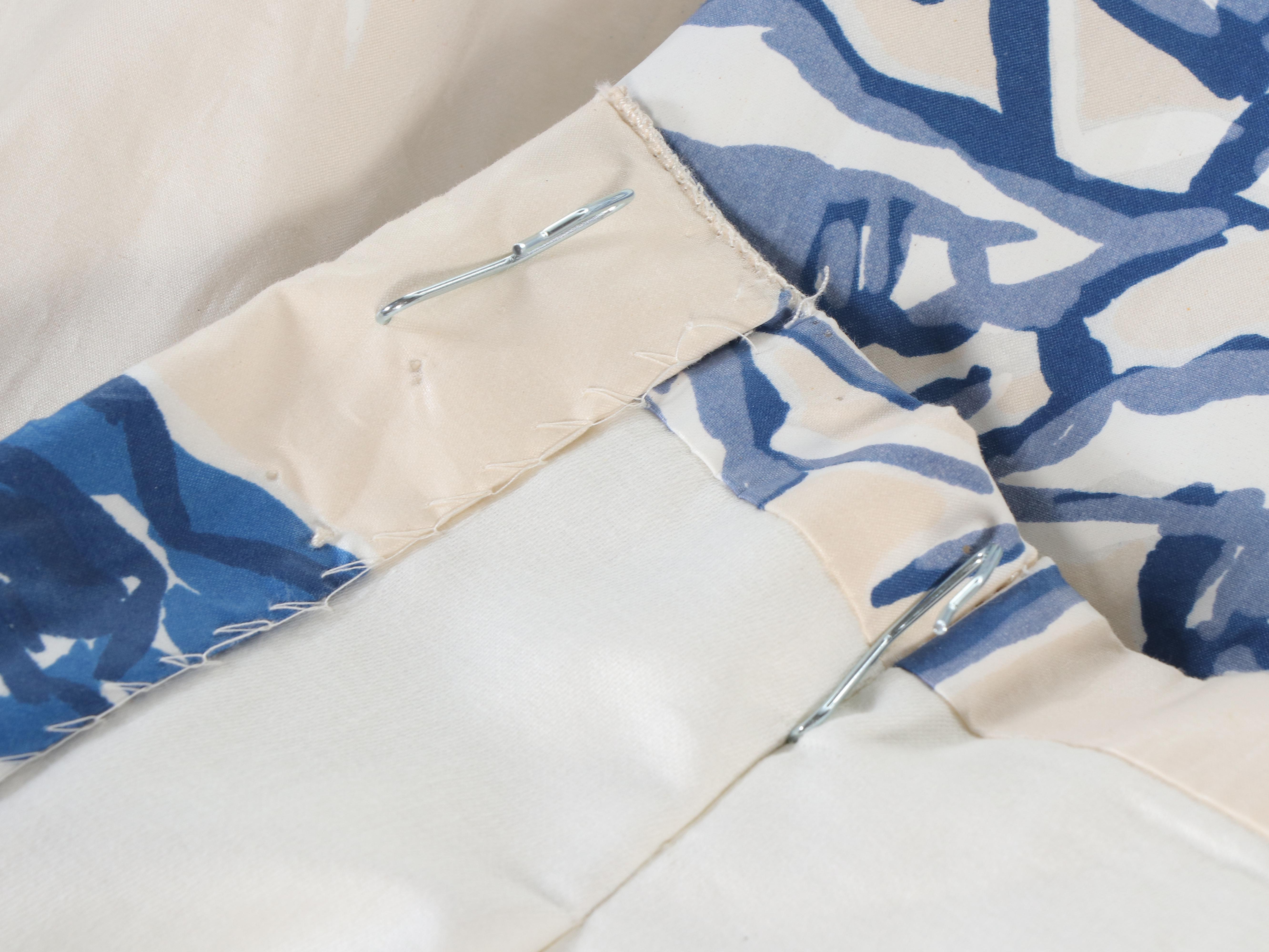 Custom-Upholstered Easy Armchair Plus Pair of Matching Curtain Panels