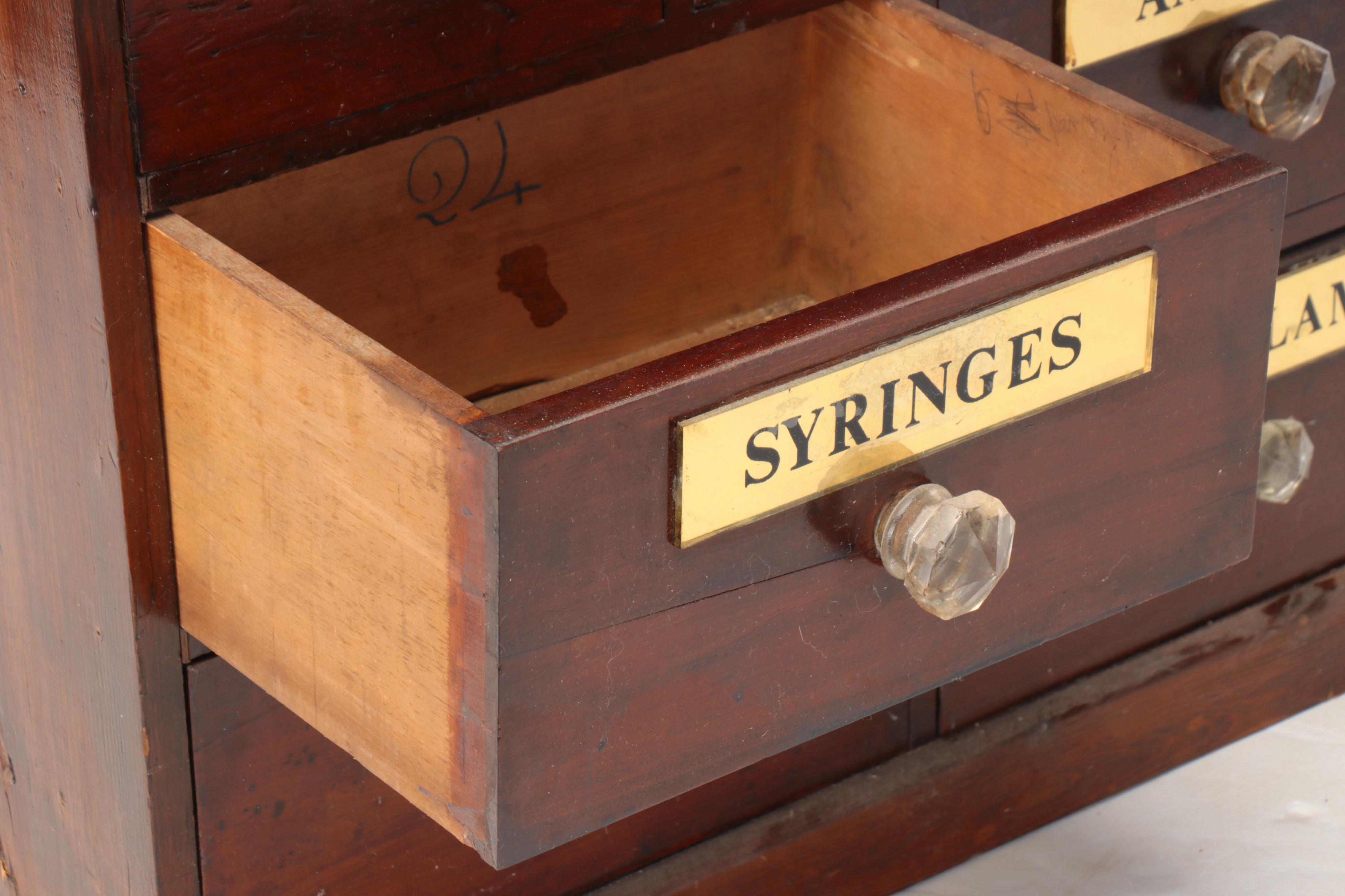 Victorian Mahogany Apothecary Cabinet, Late 19th Century