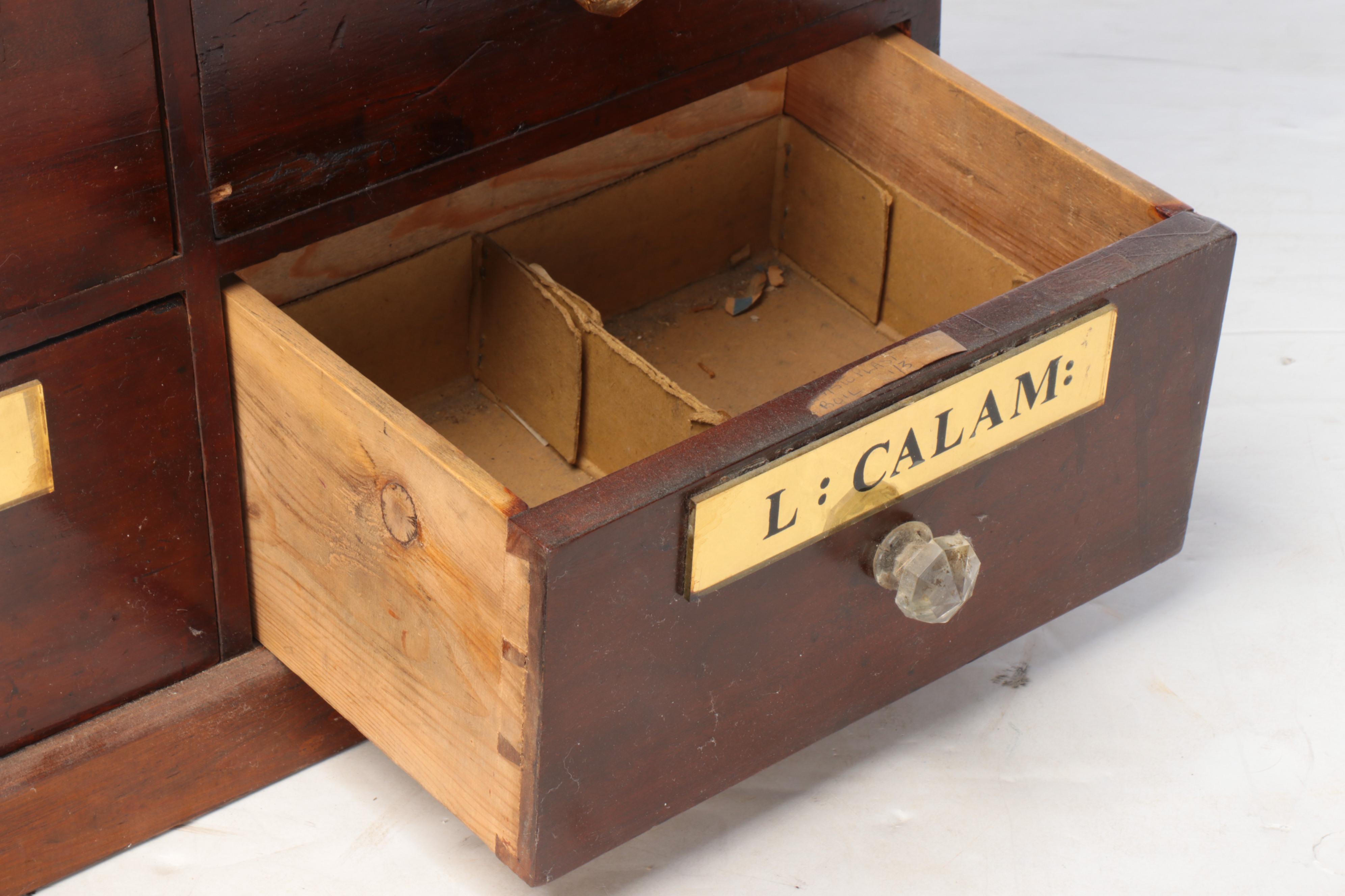 Victorian Mahogany Apothecary Cabinet, Late 19th Century