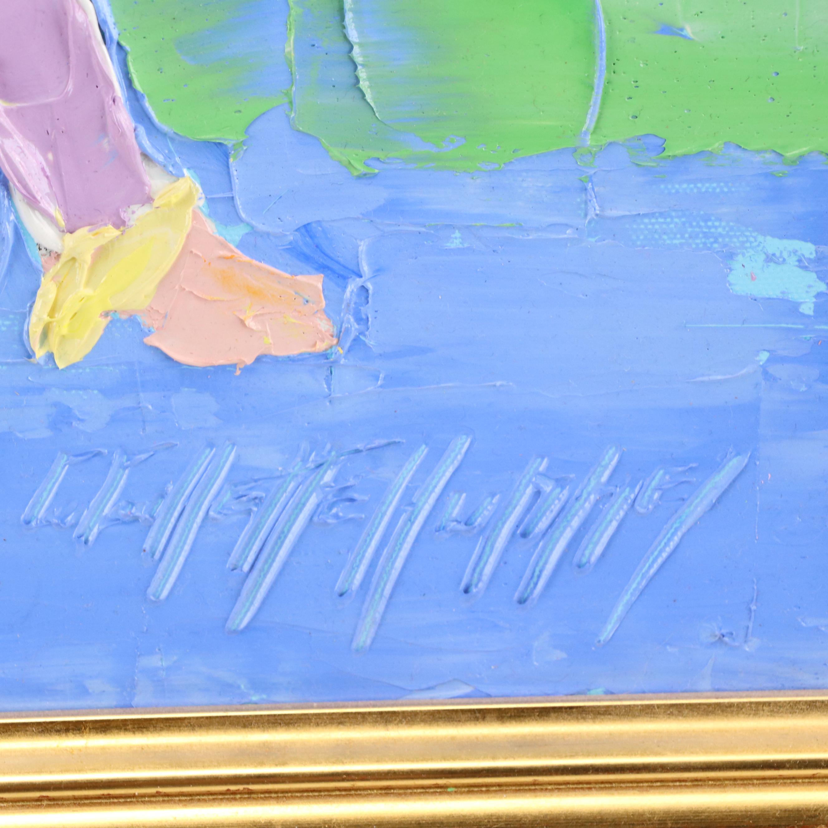 Gayle Gillette Hummel Impasto Oil Painting of Two Women