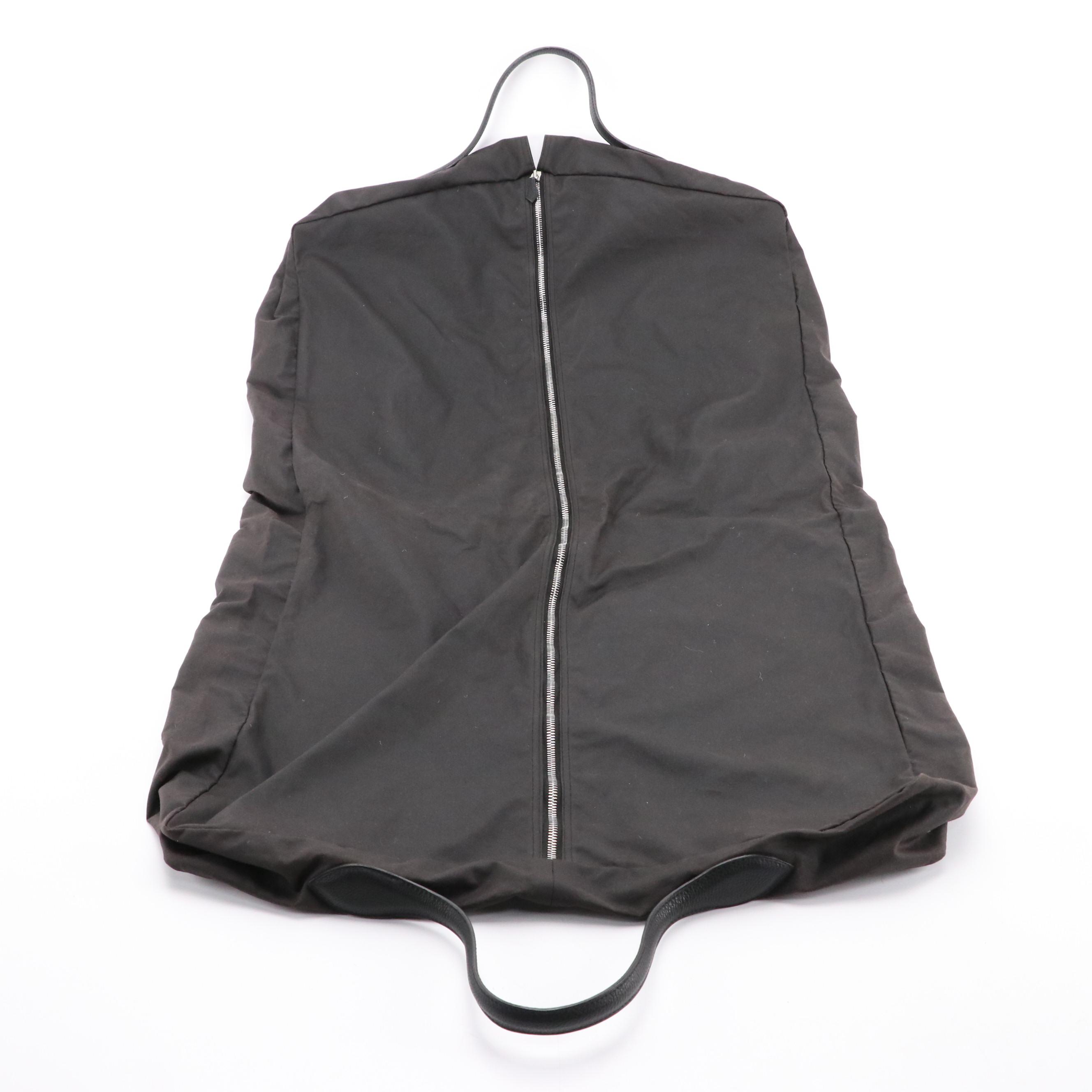 Hermès Travel Garment Bag in Coated Cotton with Togo Leather Trim