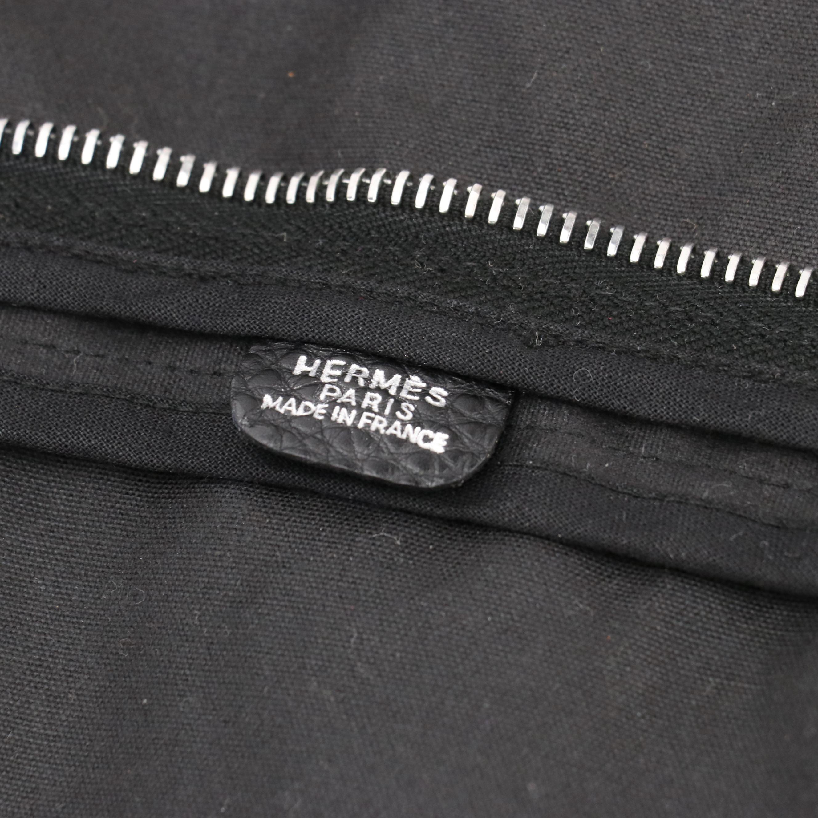 Hermès Travel Garment Bag in Coated Cotton with Togo Leather Trim