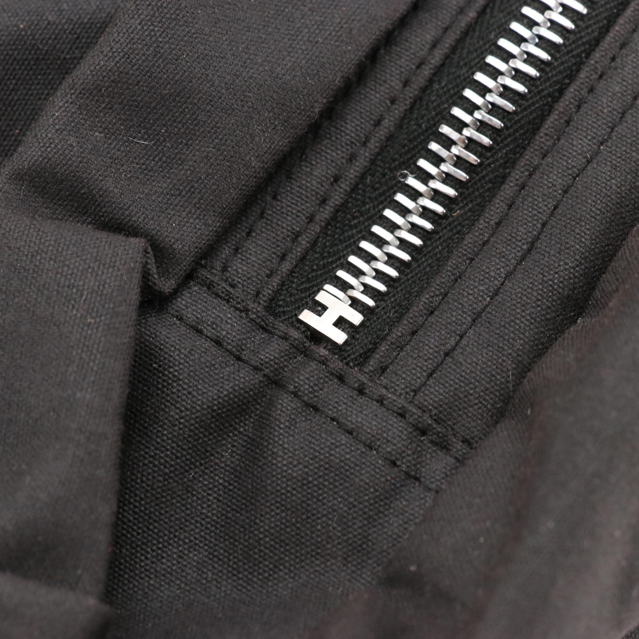 Hermès Travel Garment Bag in Coated Cotton with Togo Leather Trim