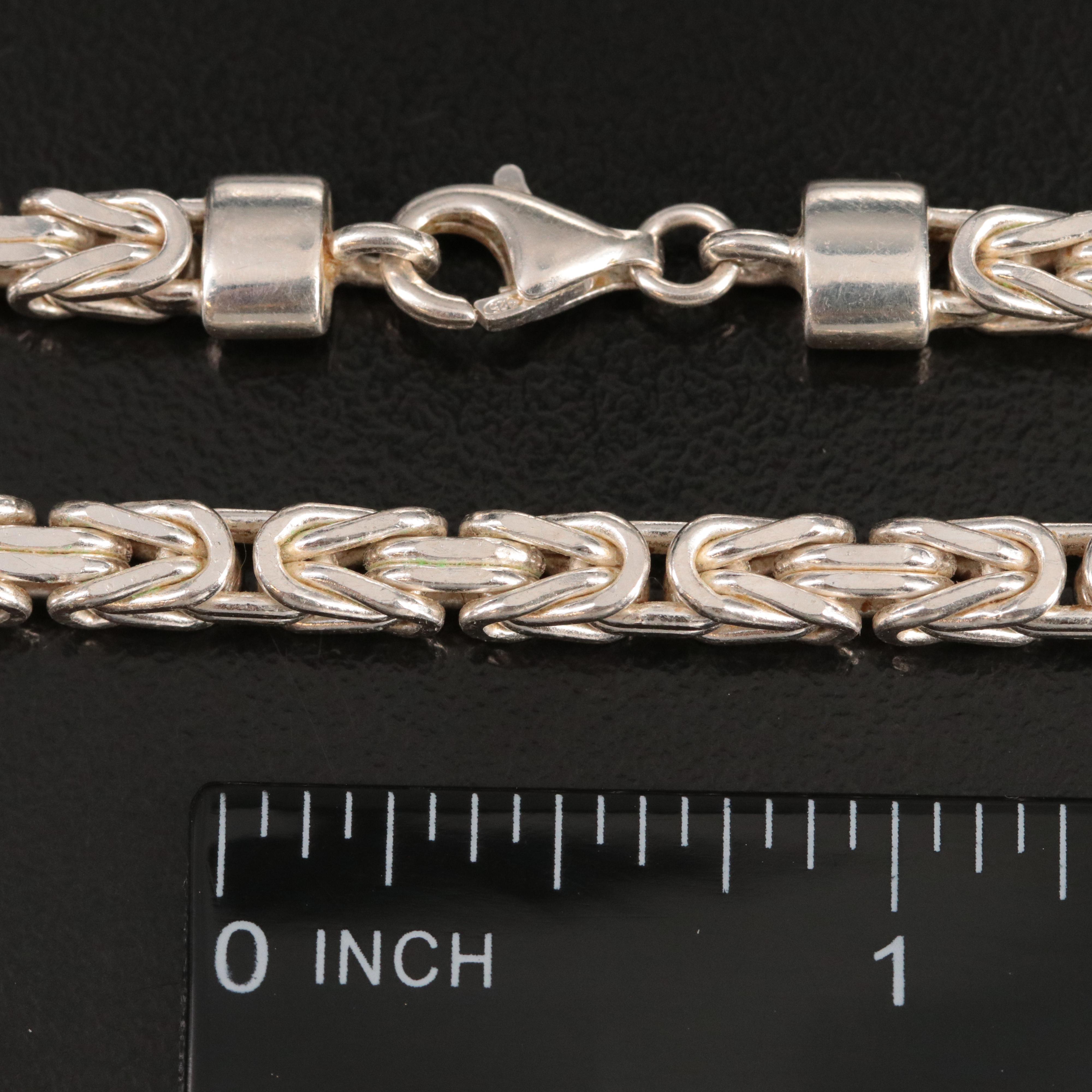 Italian Milor Sterling Square Byzantine Necklace
