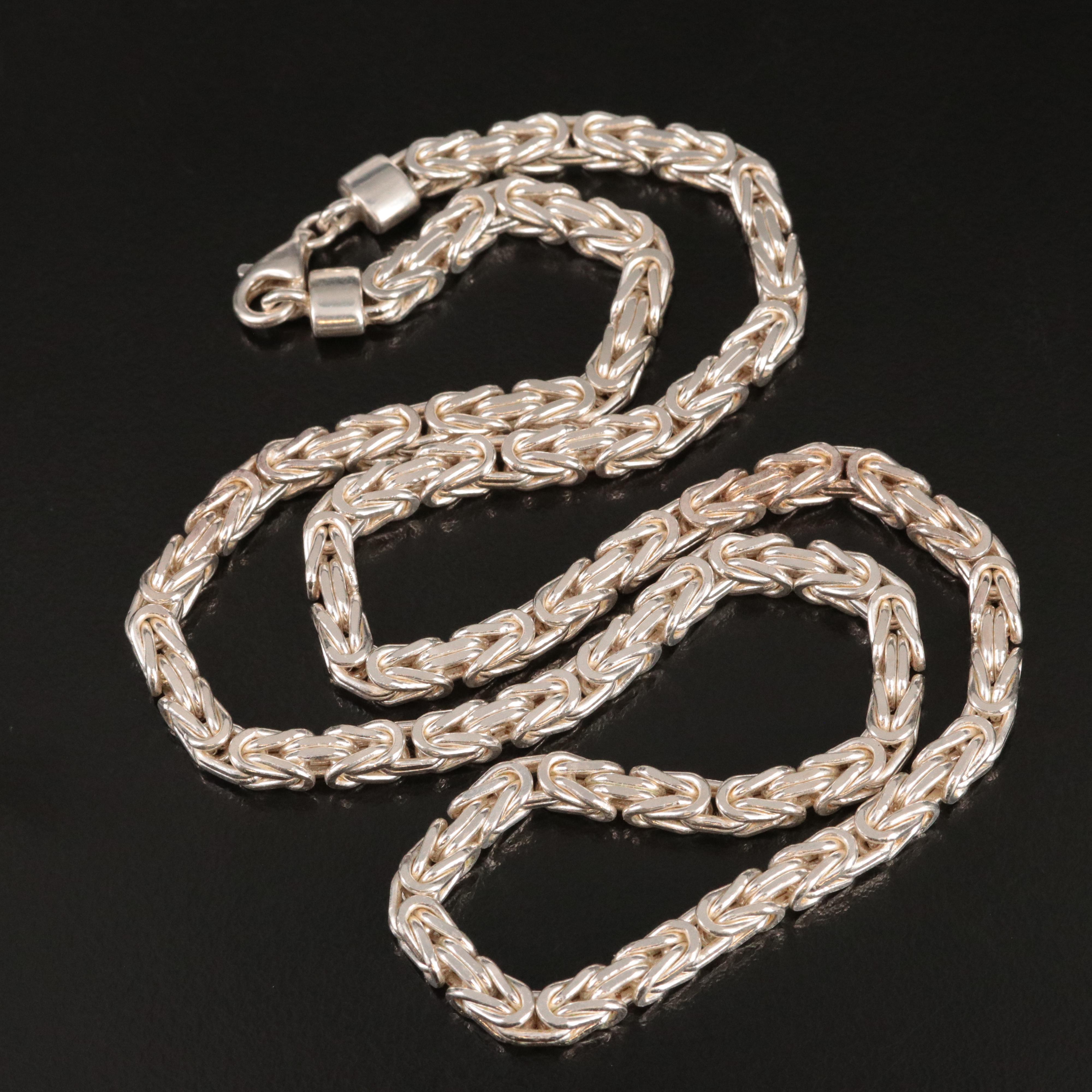 Italian Milor Sterling Square Byzantine Necklace