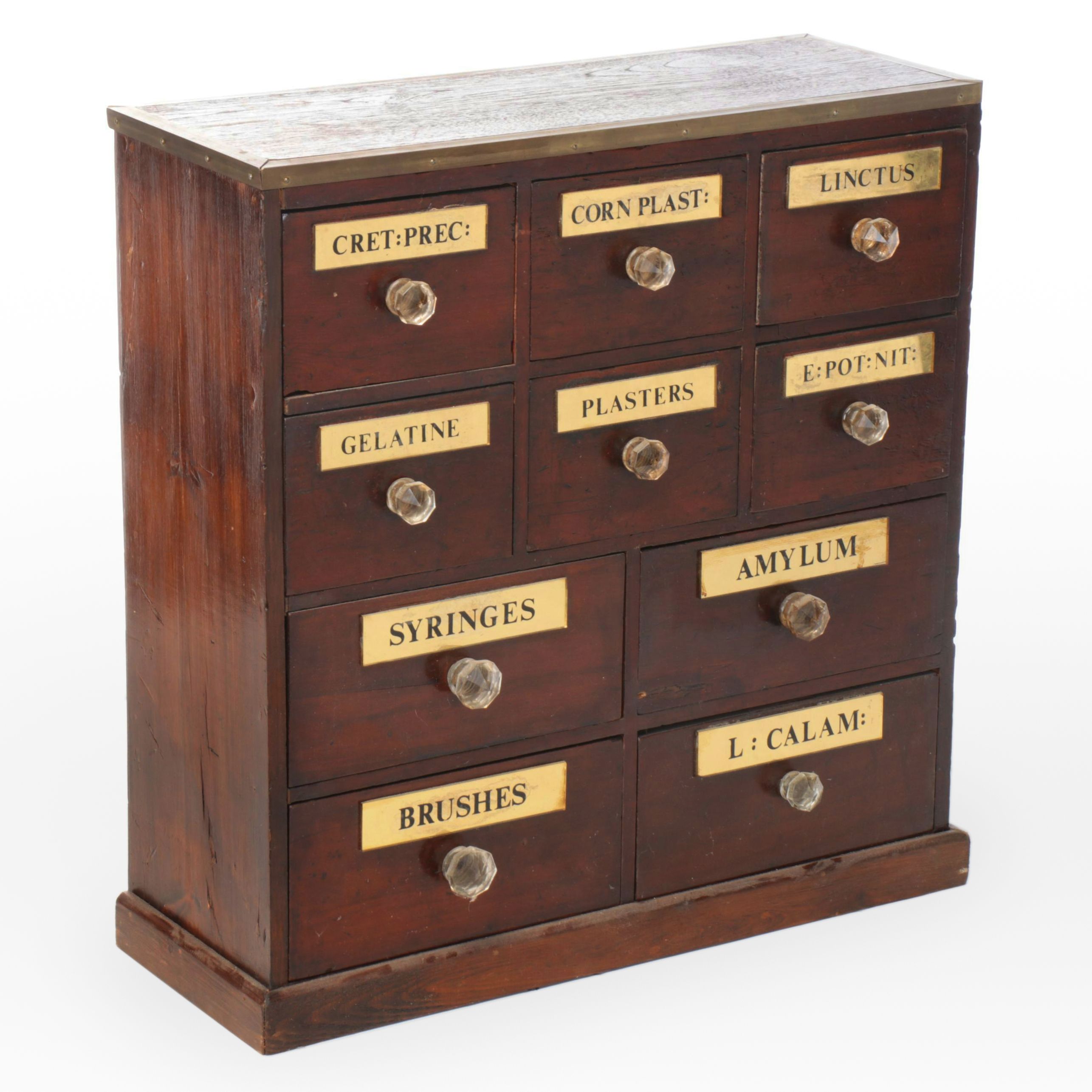 Victorian Mahogany Apothecary Cabinet, Late 19th Century