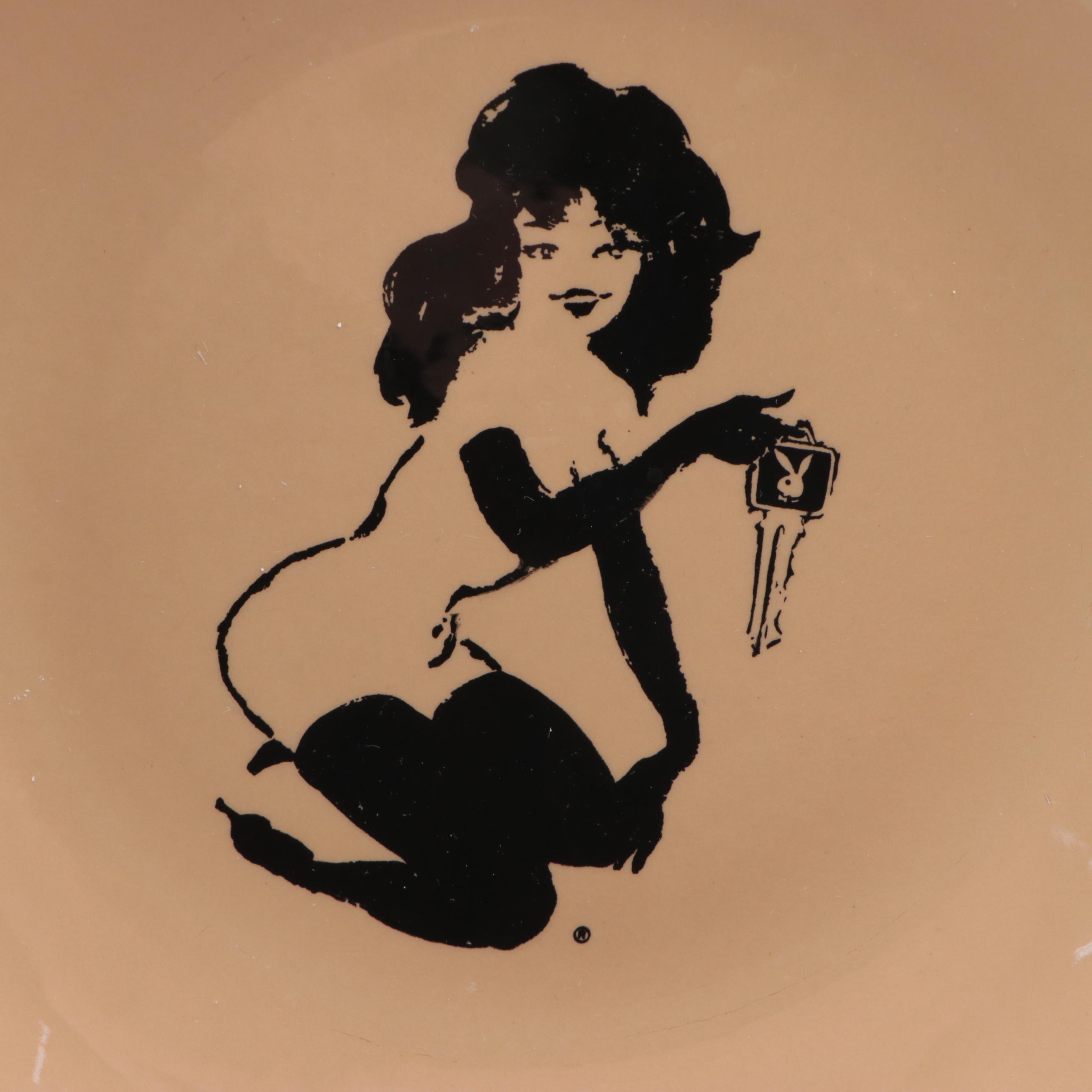 Sterling China Company Playboy Bunny Themed Ceramic Plates, Mid-20th Century