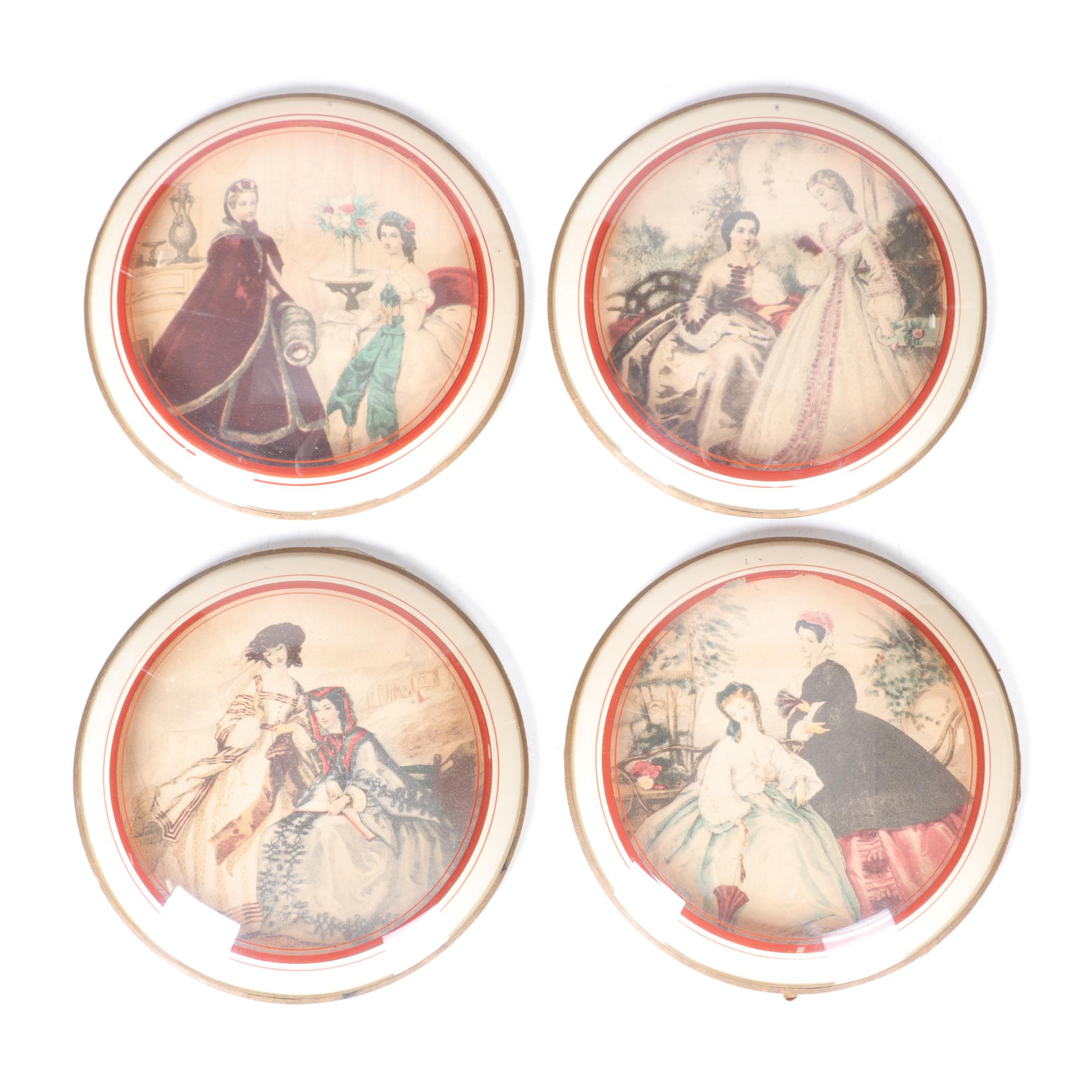 Concave Bubble Portraits of Victorian Women, Mid-20th Century
