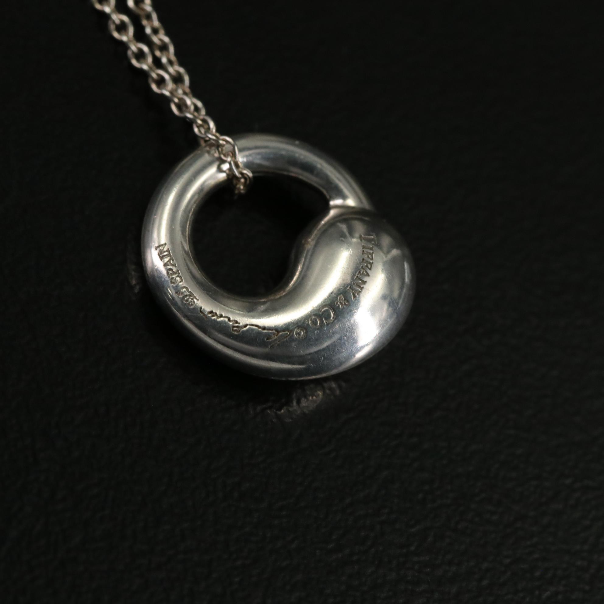 Elsa Peretti for Tiffany & Co. Sterling Eternal Circle Pendant Necklace