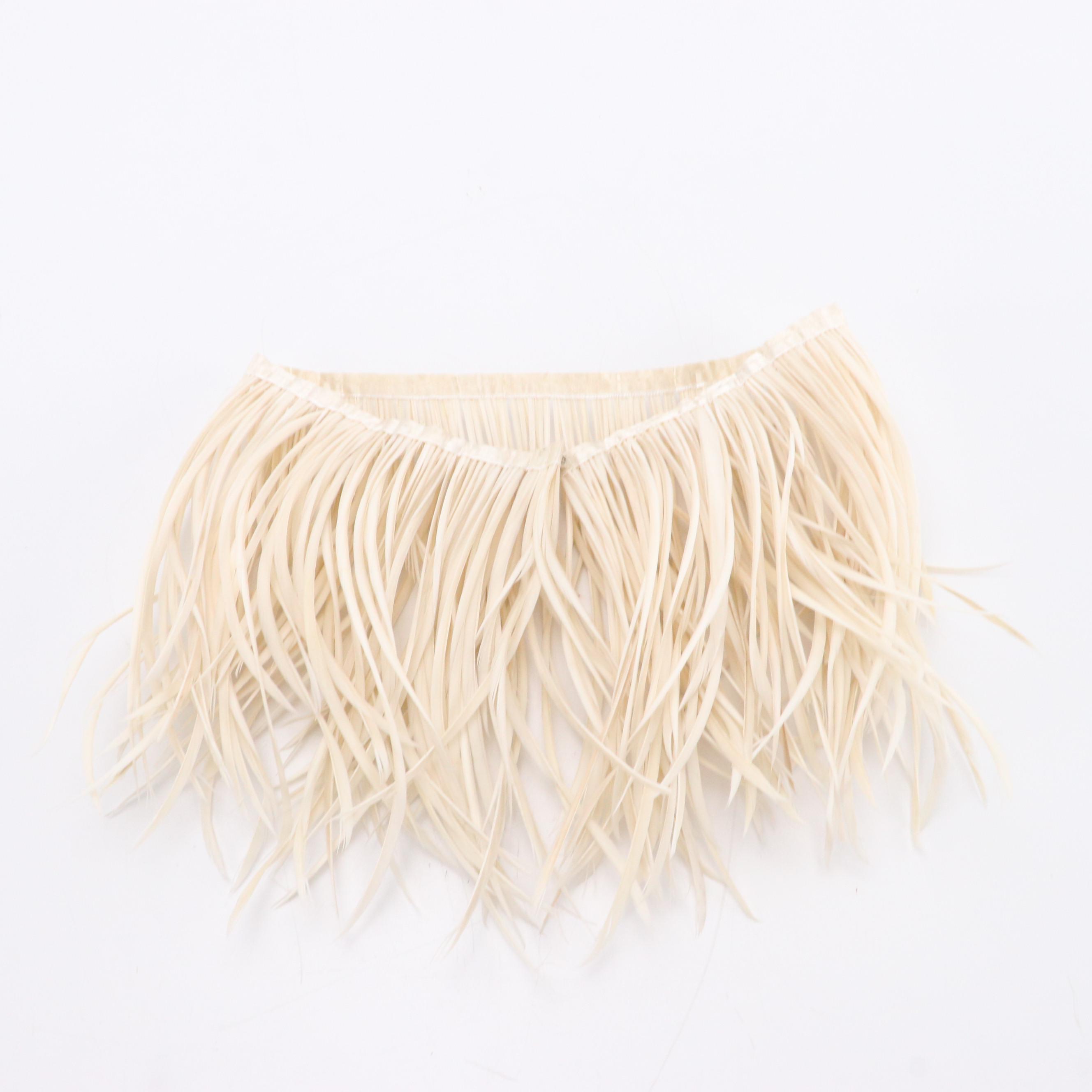 White Goose Biot Feather Fringe Trim