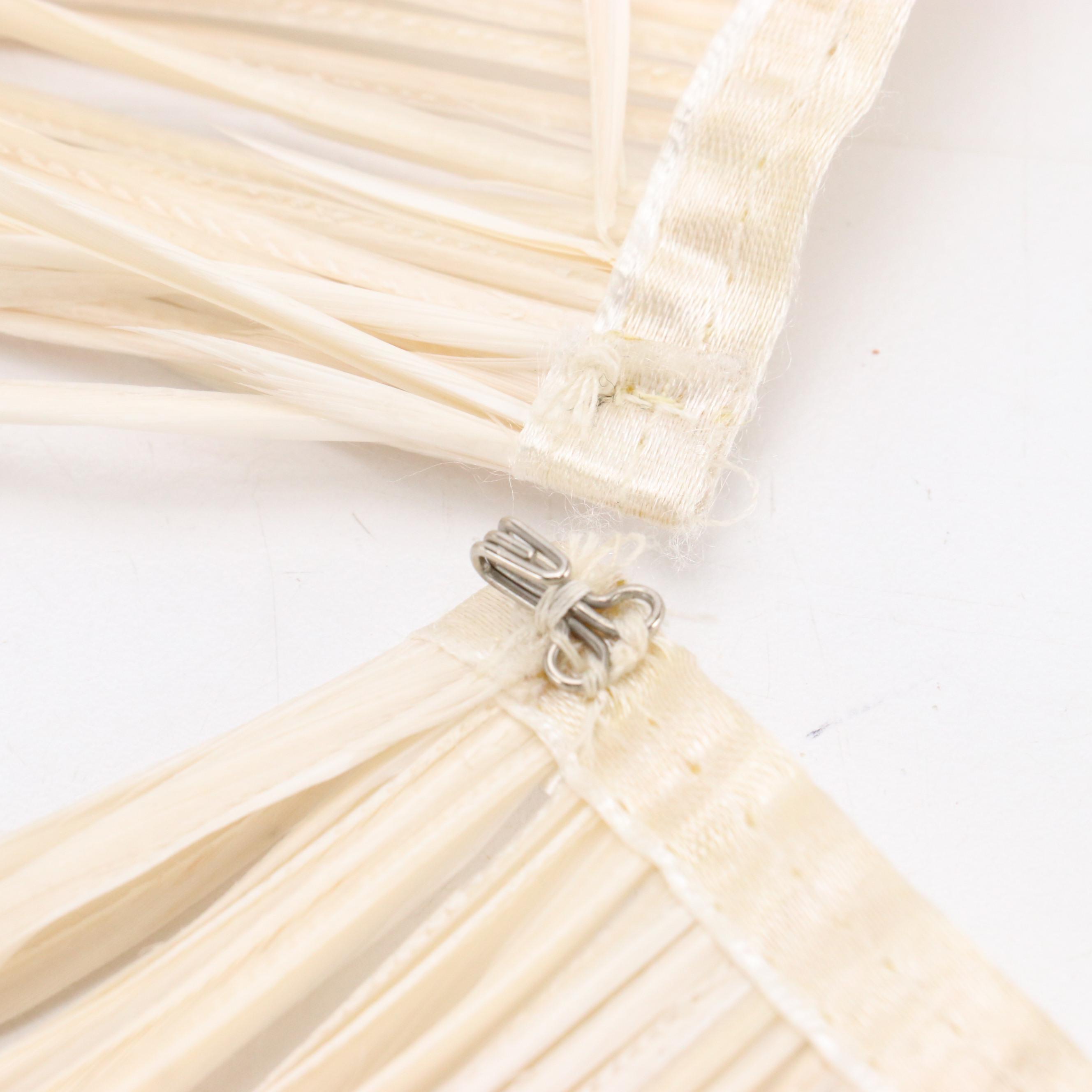 White Goose Biot Feather Fringe Trim