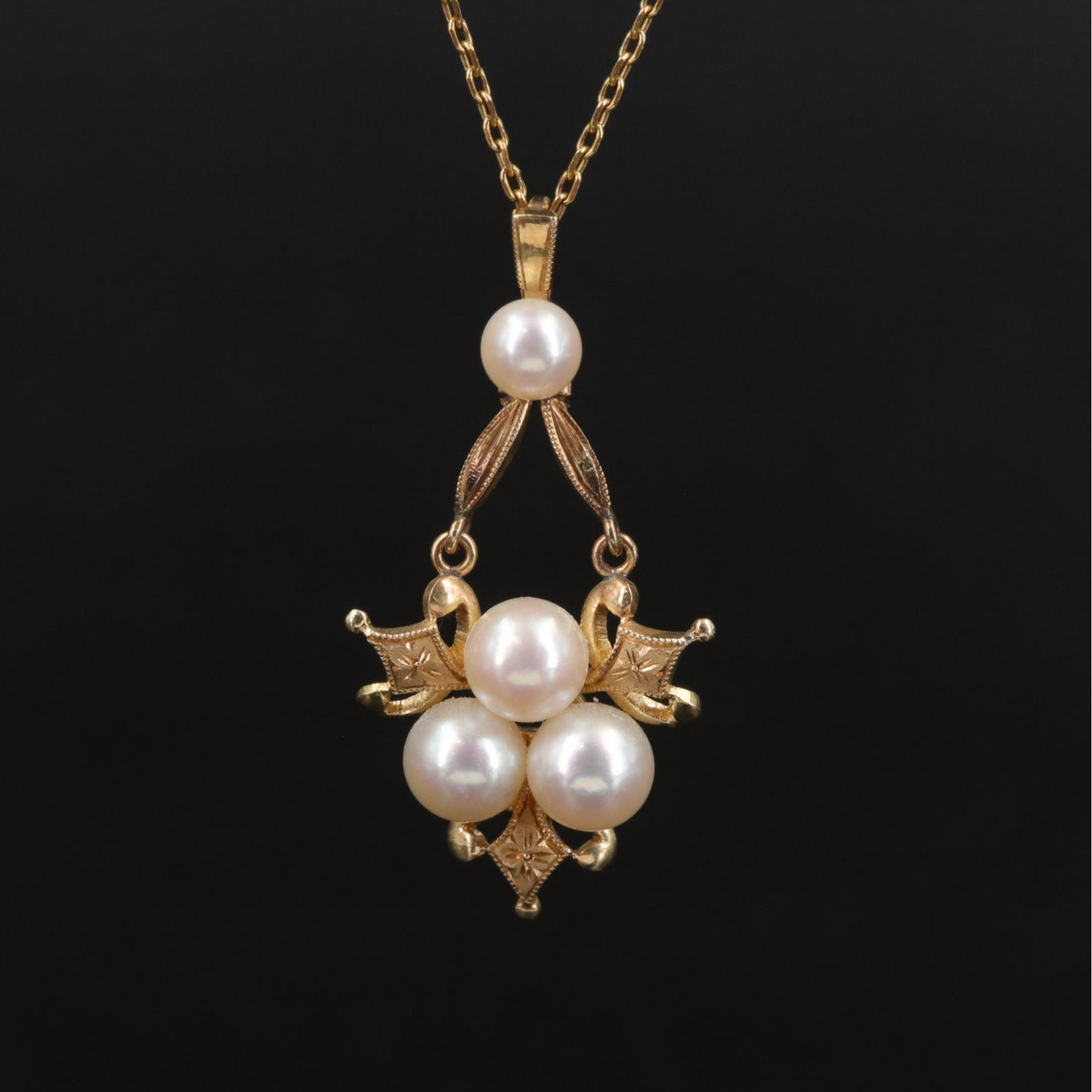 Mikimoto 14K Pearl Pendant Necklace